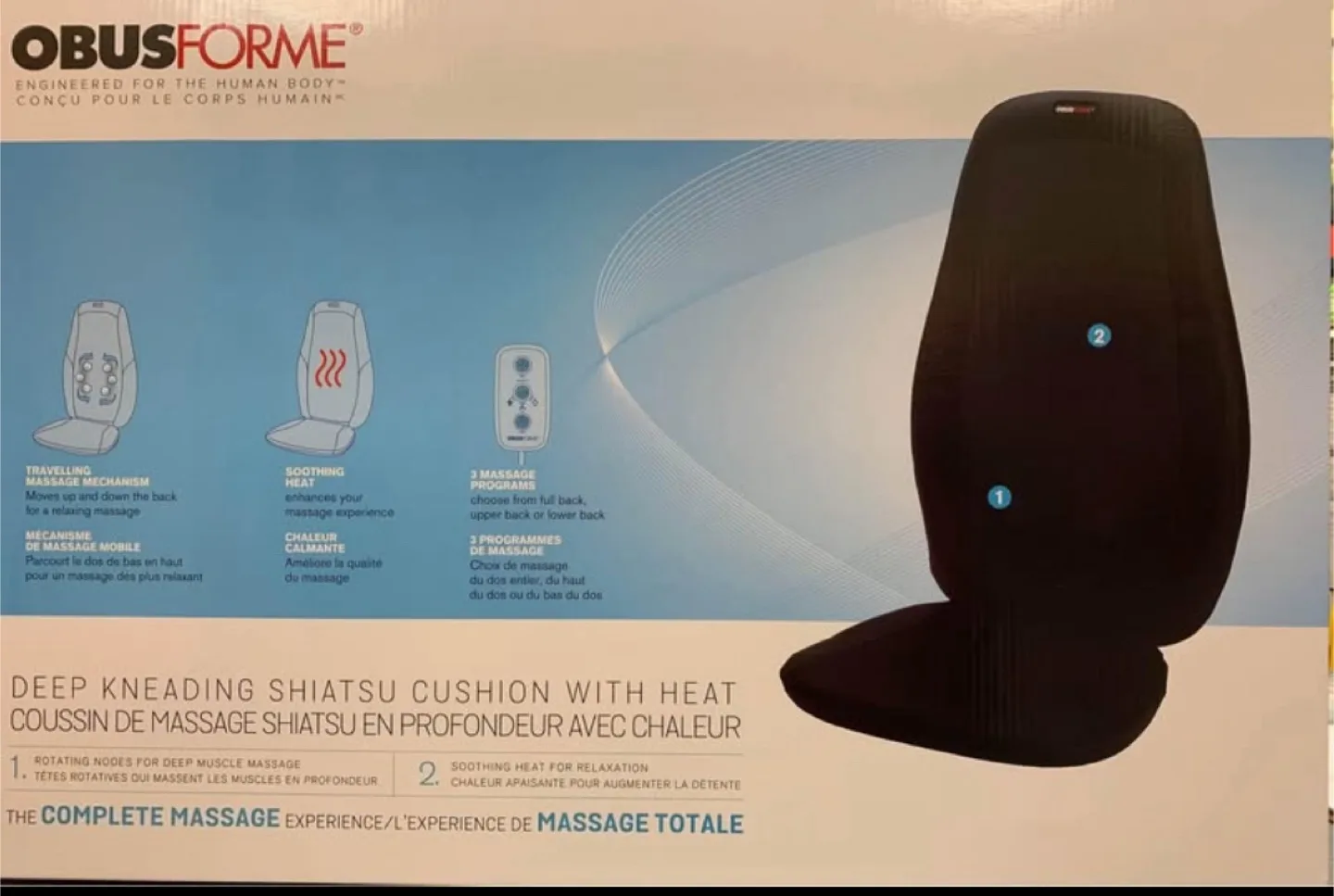 ObusForme Deep Kneading Shiatsu Cushion with Heat thumbnail