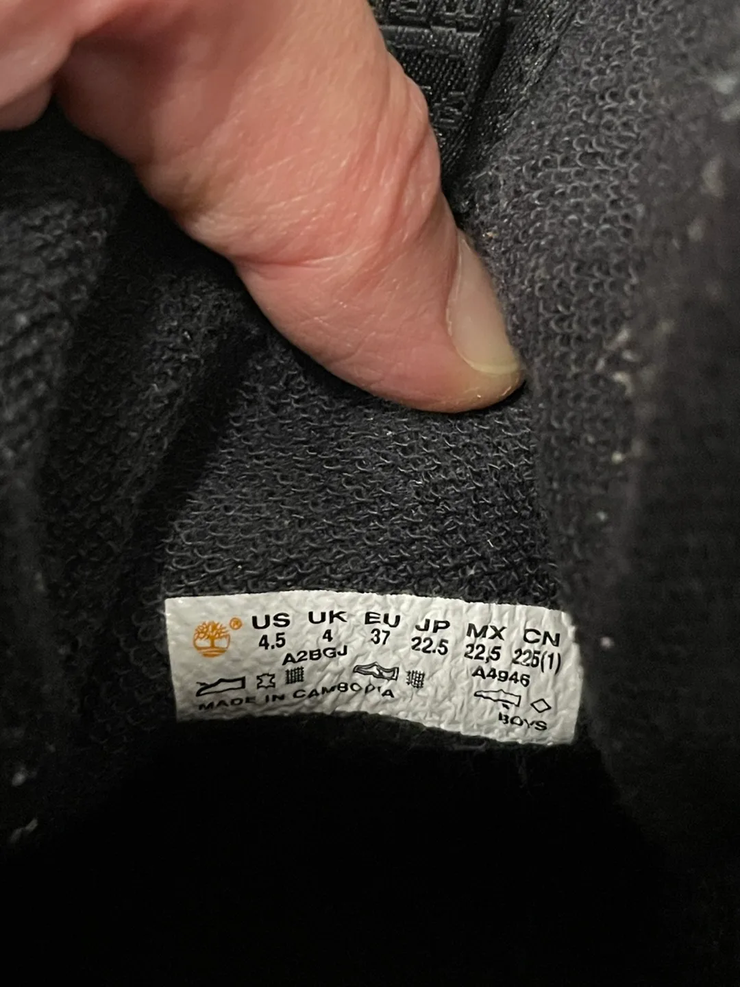 Timberland Black Boots - Size 4.5 (youth) image indicator(2)