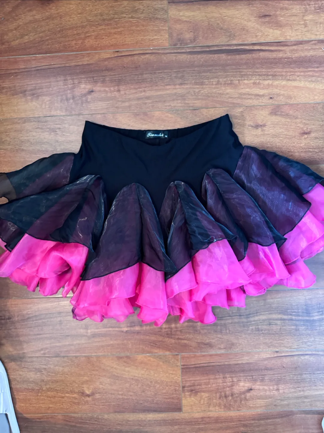 Tianshi Black & Pink Ruffle Skirt thumbnail