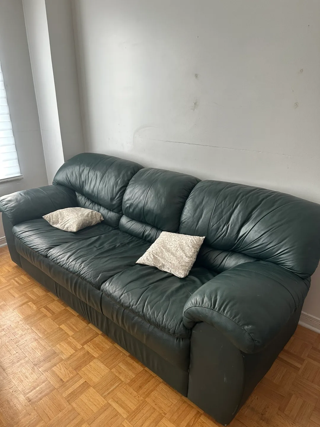 Leather Sofa - Dark Green thumbnail