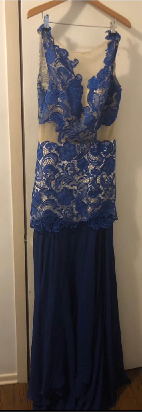 Blue Lace Formal Dress
