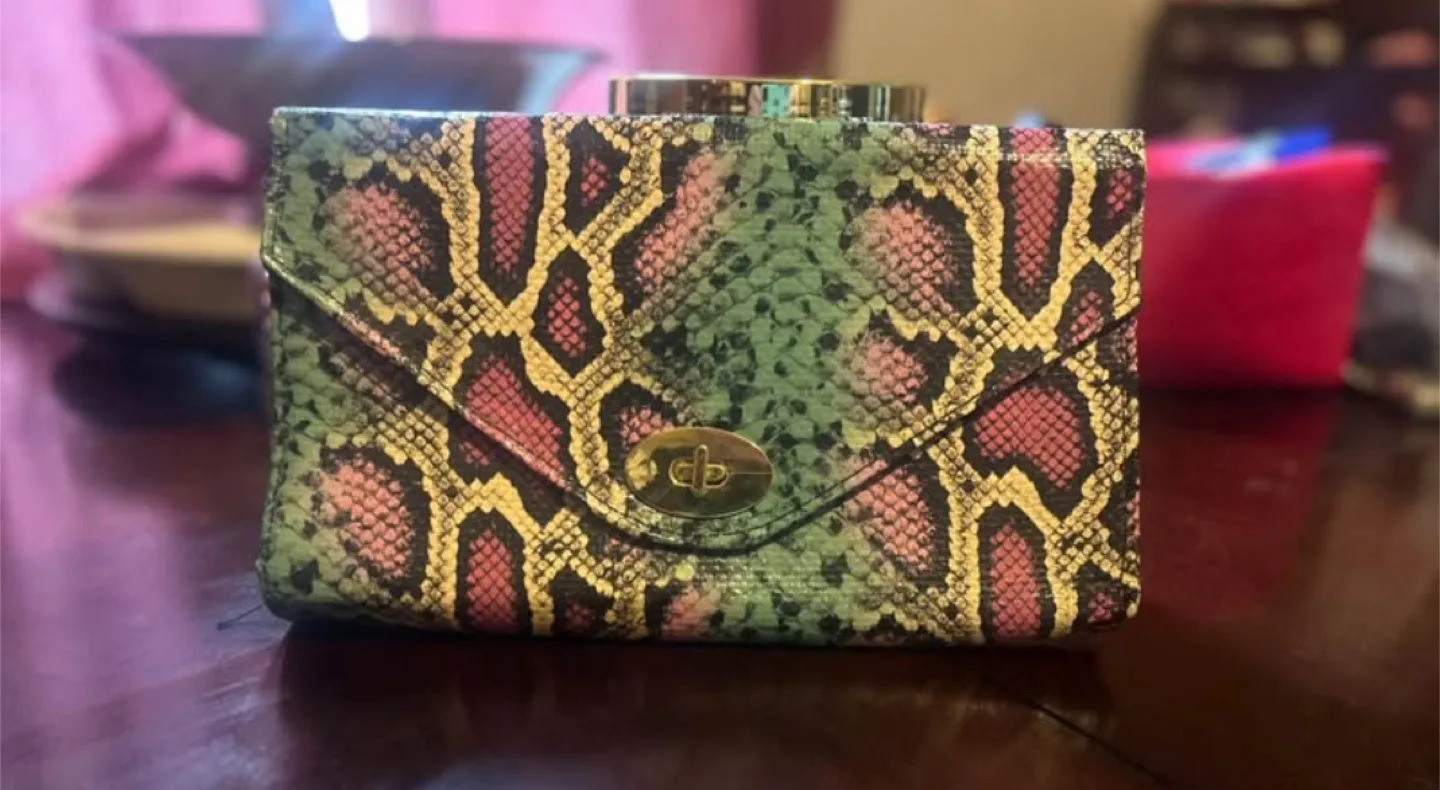 DB Snakeskin Print Crossbody Bag thumbnail