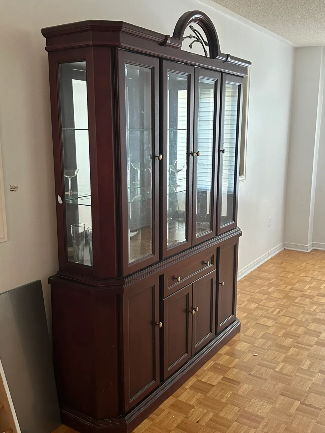 Dark Wood China Cabinet thumbnail