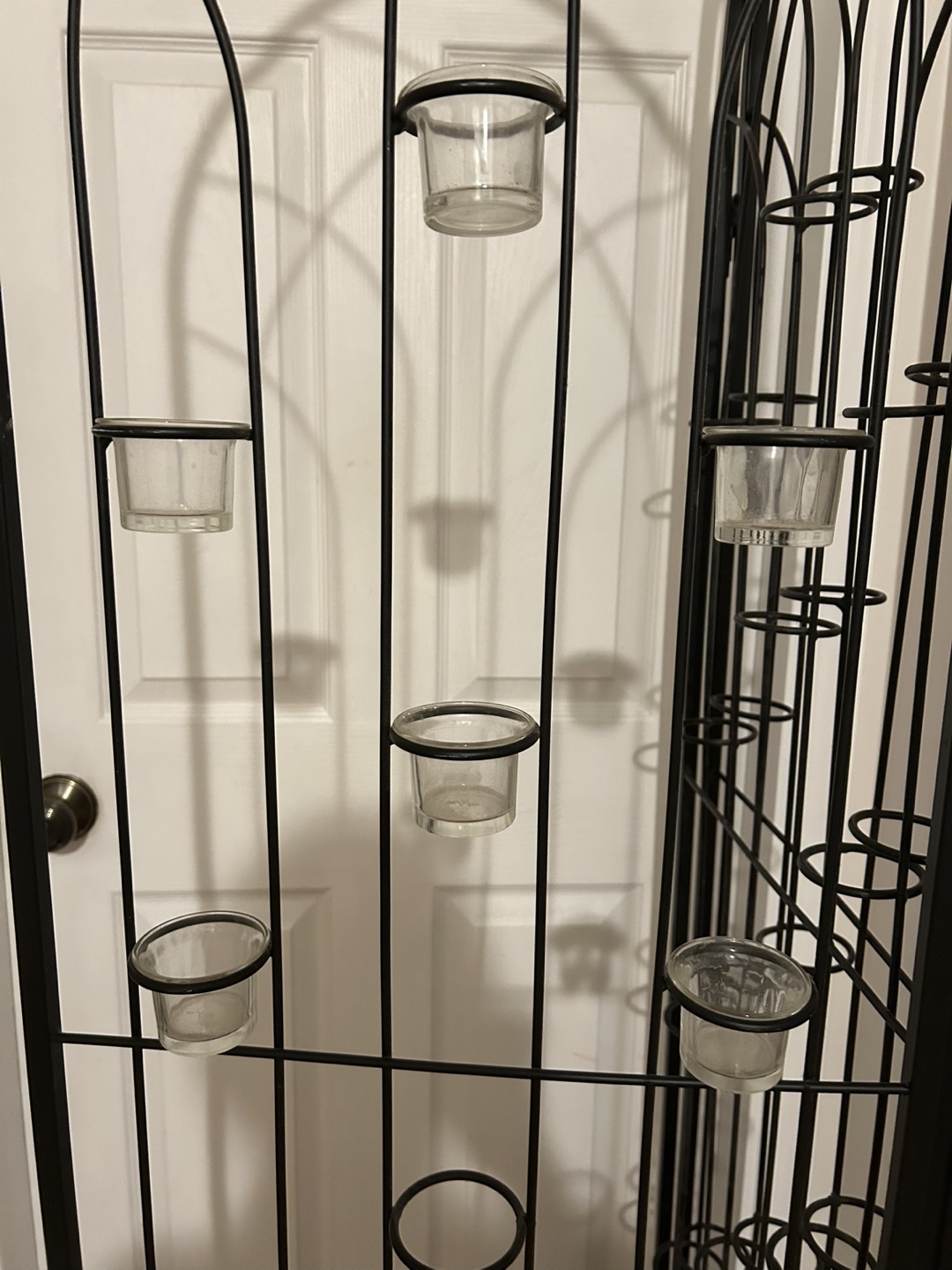 Black Metal Folding Screen Room Divider - photo 3