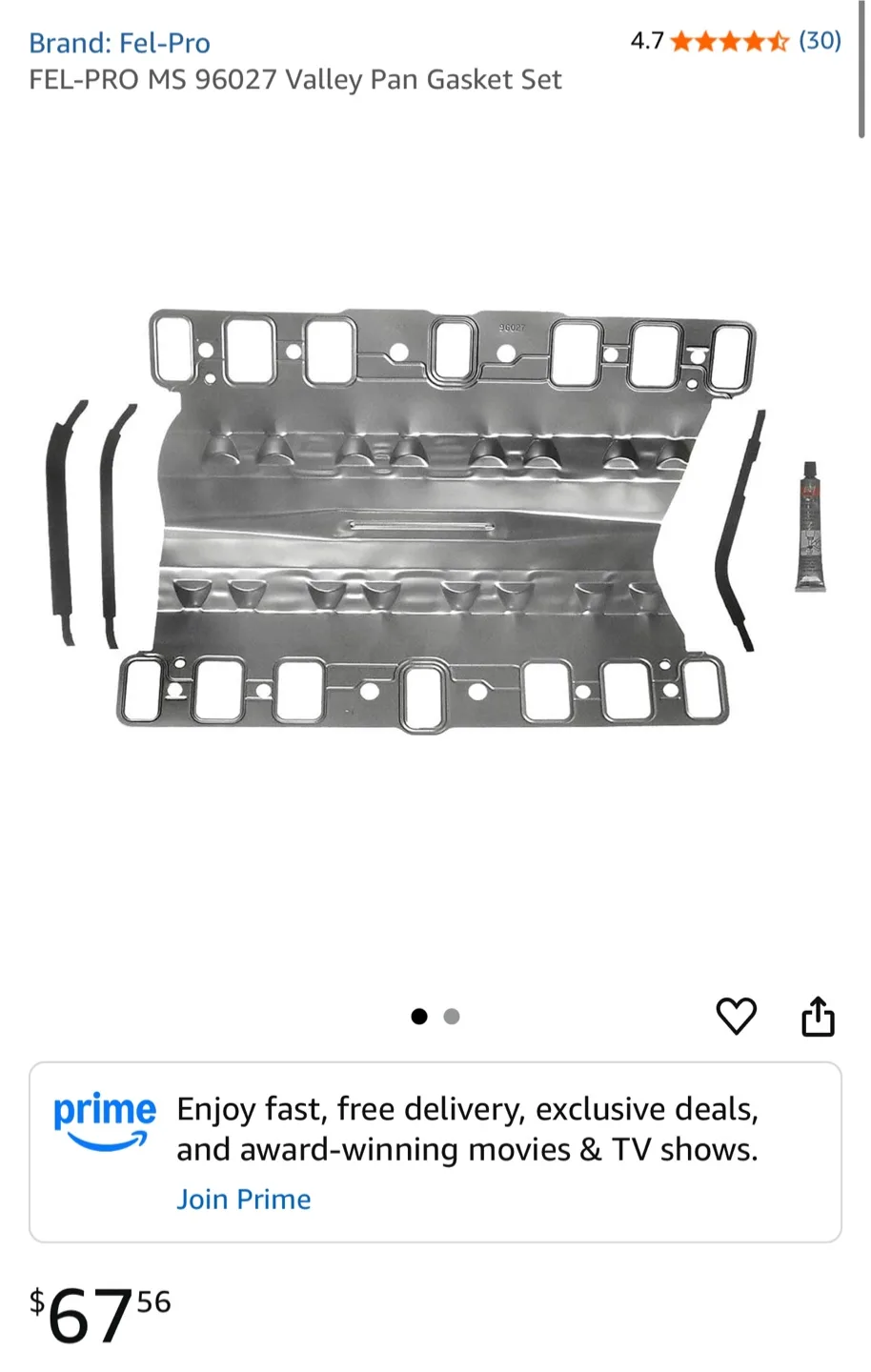 FEL-PRO Valley Pan Gasket Set thumbnail