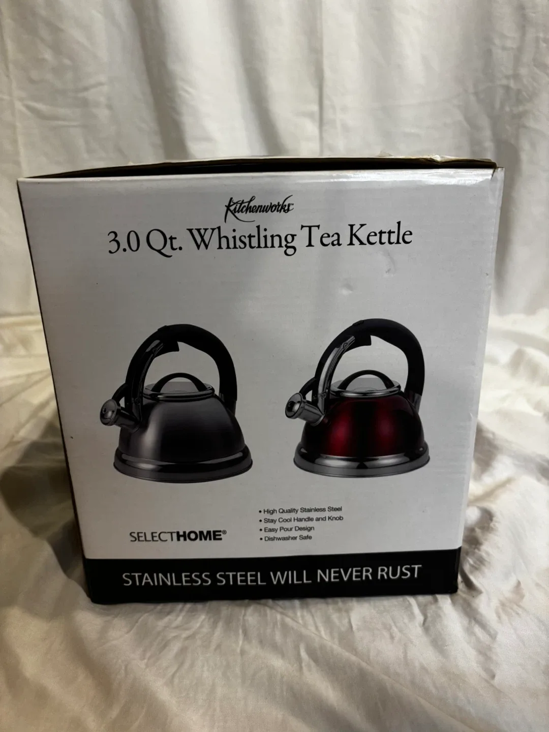Kitchenworks 3.0 Qt. Whistling Tea Kettle - New in Box! image indicator(3)