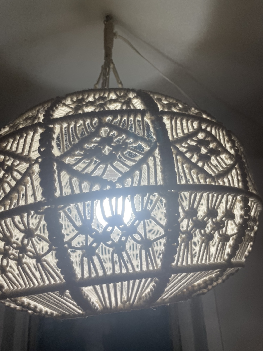 Macrame Hanging Lamp - photo 3