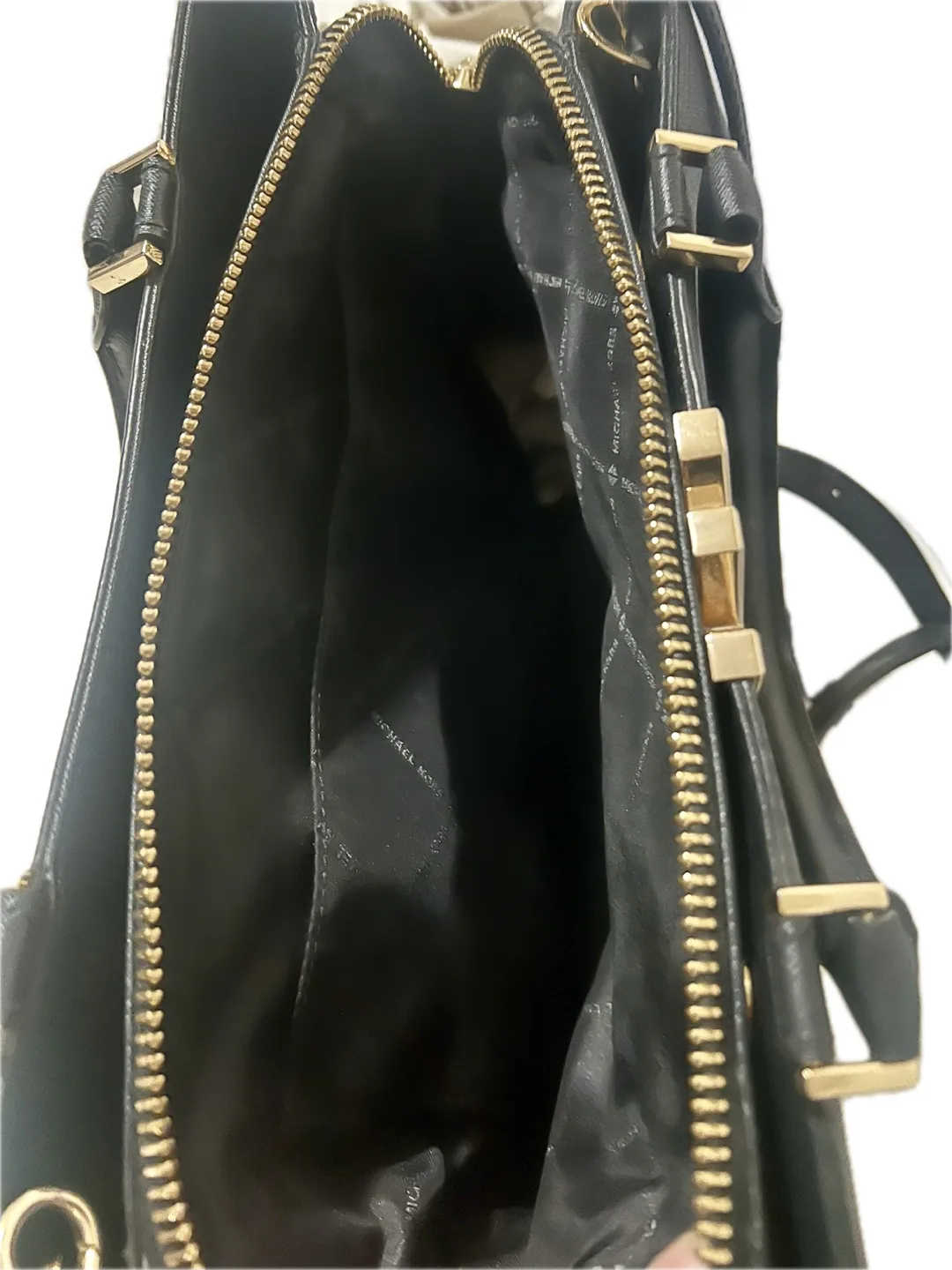 Michael Kors Black Leather Satchel image indicator(3)