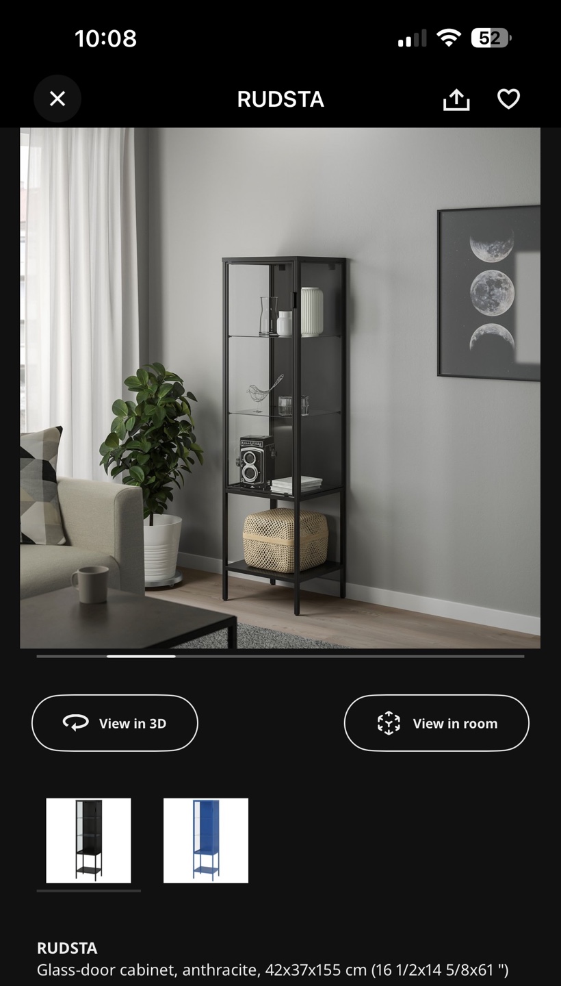IKEA Rudsta Glass-Door Cabinet - photo 2