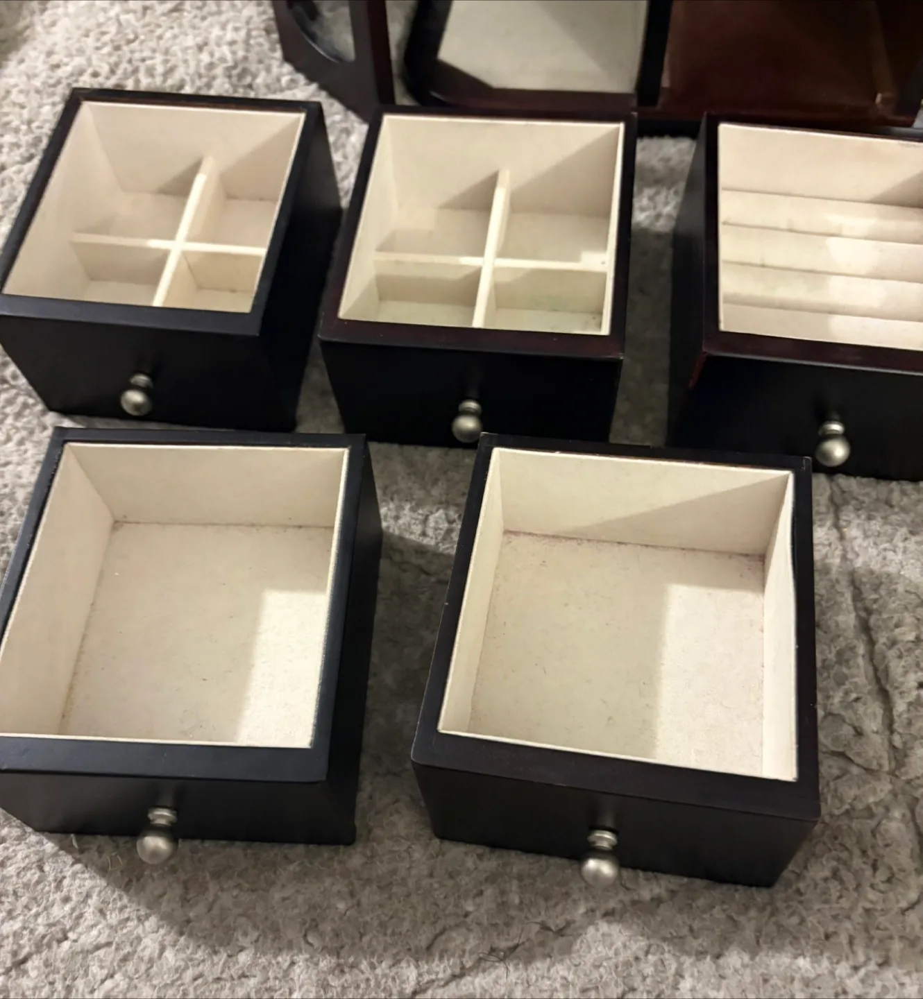 Dark Brown Wooden Jewelry Box Armoire image indicator(4)