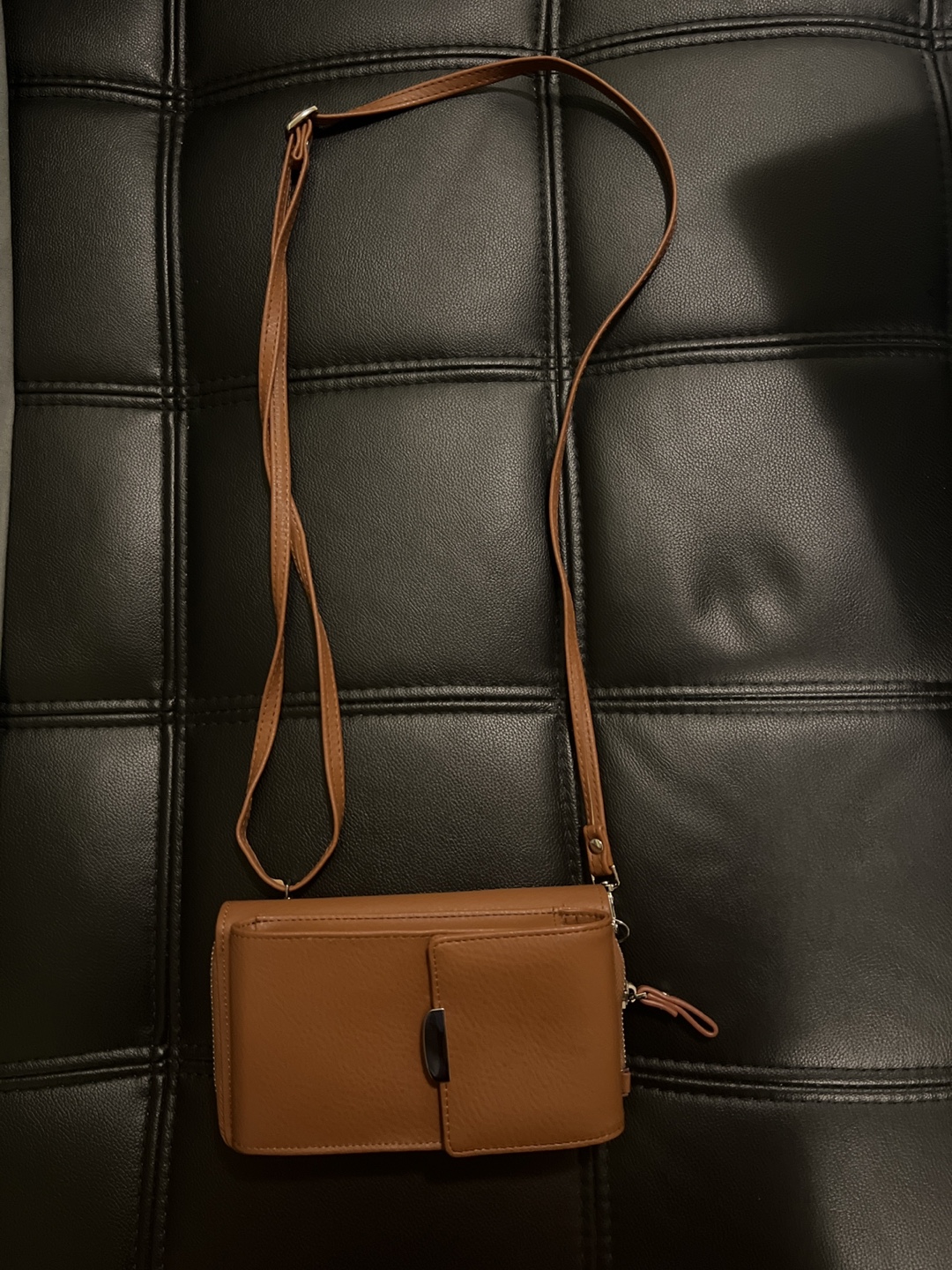 Brown Crossbody Wallet Bag