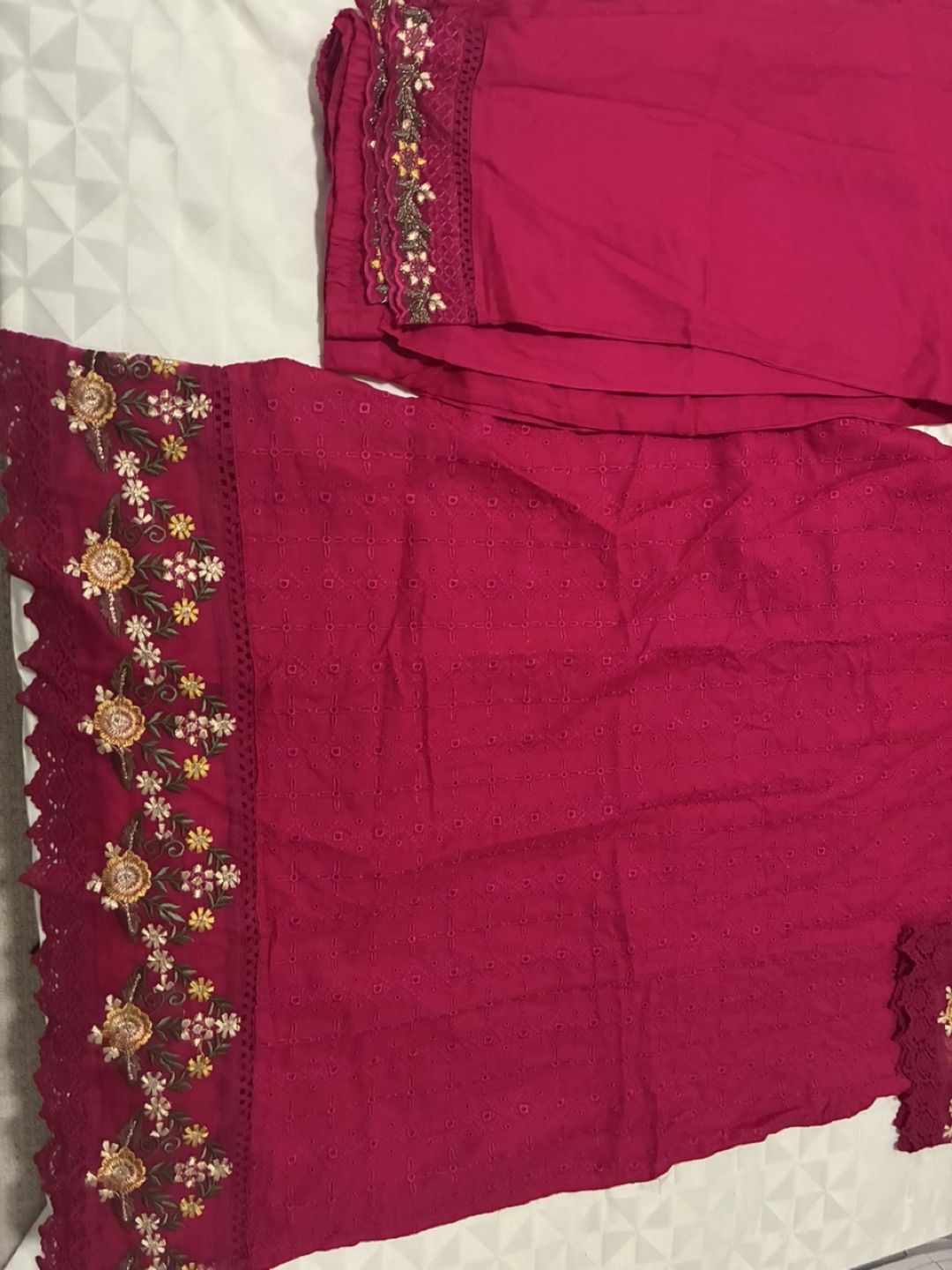 Red Embroidered Salwar Kameez Suit - photo 4