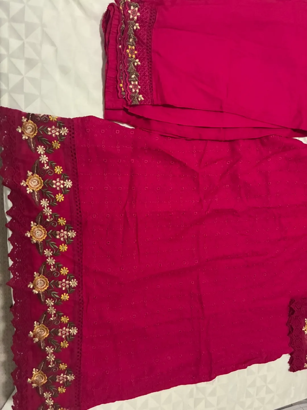 Red Embroidered Salwar Kameez Suit image indicator(4)