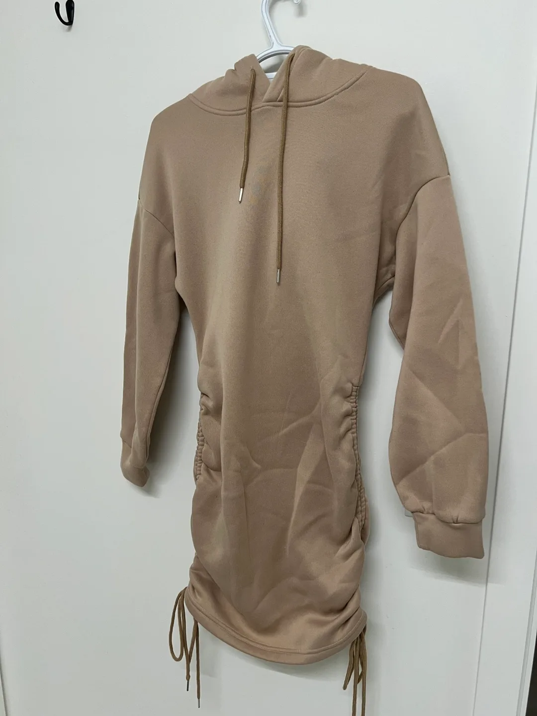 SHEIN Beige Hoodie Dress - Petite M thumbnail