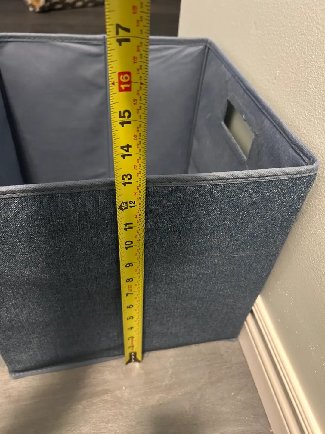 Blue Fabric Storage Cube