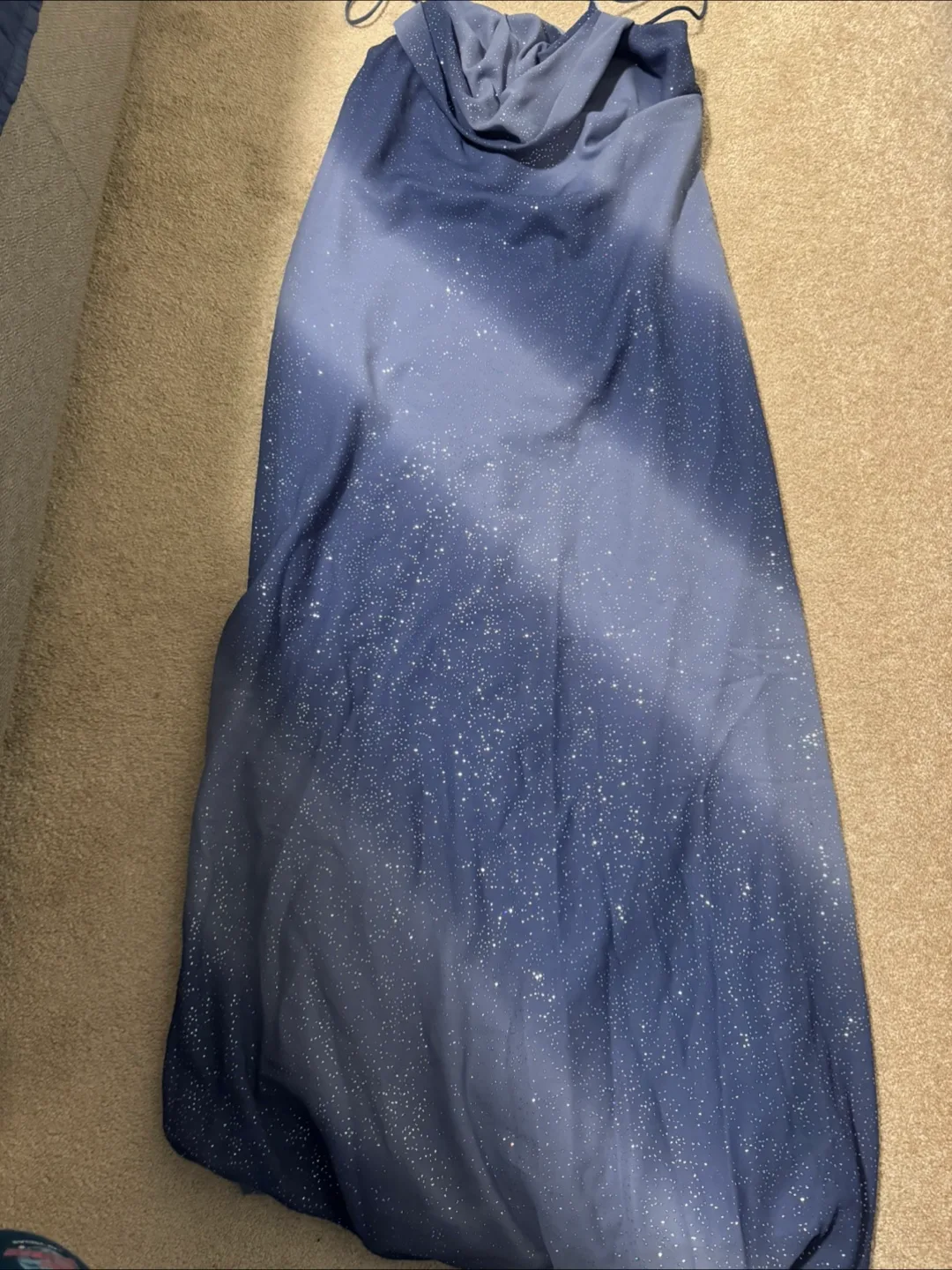 Very sparkly Blue Starry prom Dress image indicator(2)