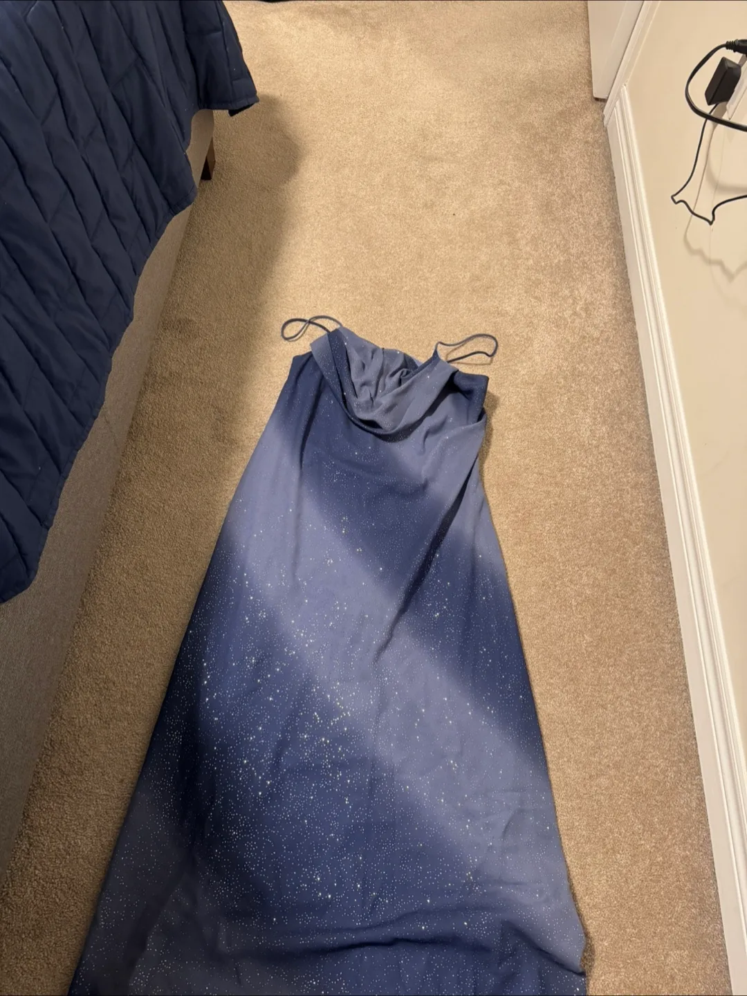 Very sparkly Blue Starry prom Dress image indicator(3)