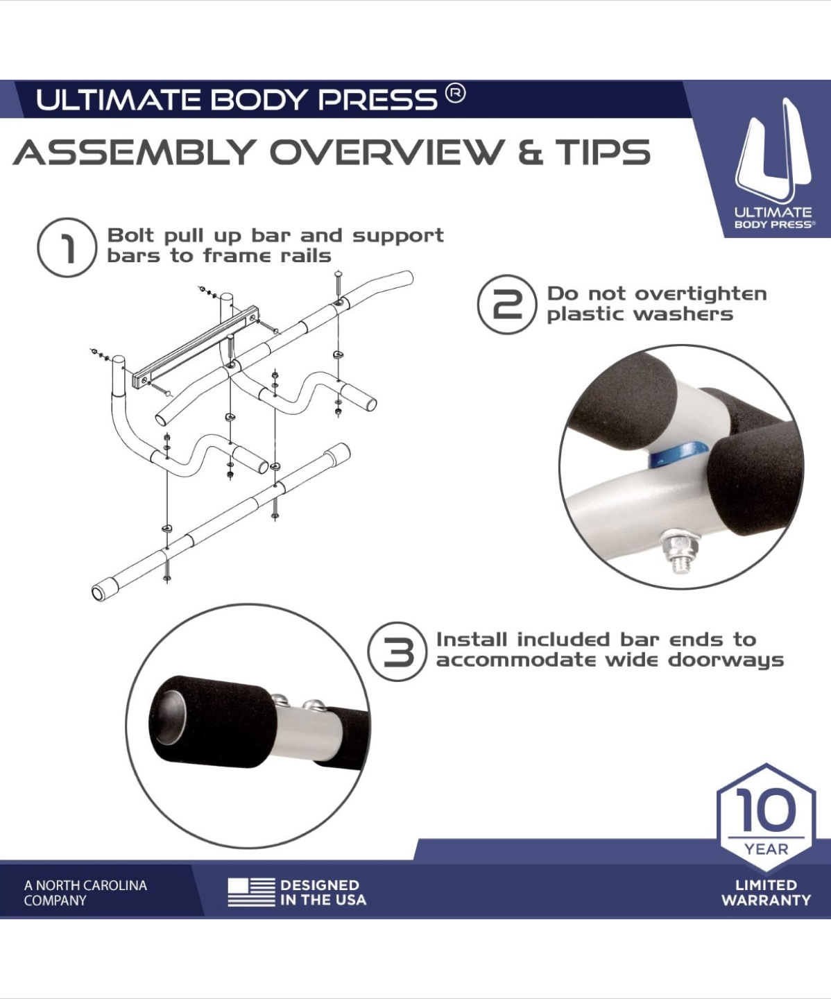 Ultimate Body Press XL Doorway Pull Up Bar - photo 4