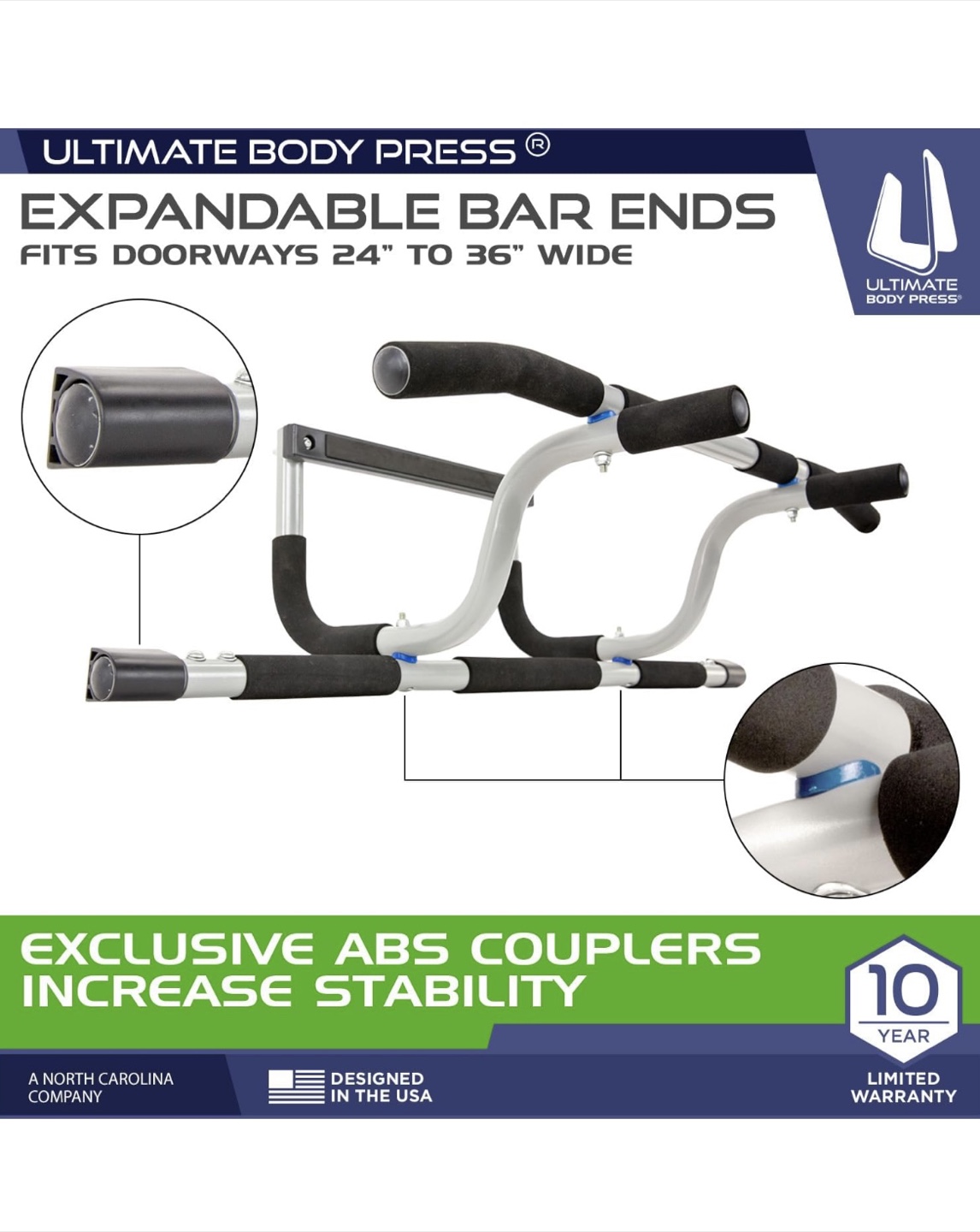 Ultimate Body Press XL Doorway Pull Up Bar - photo 3
