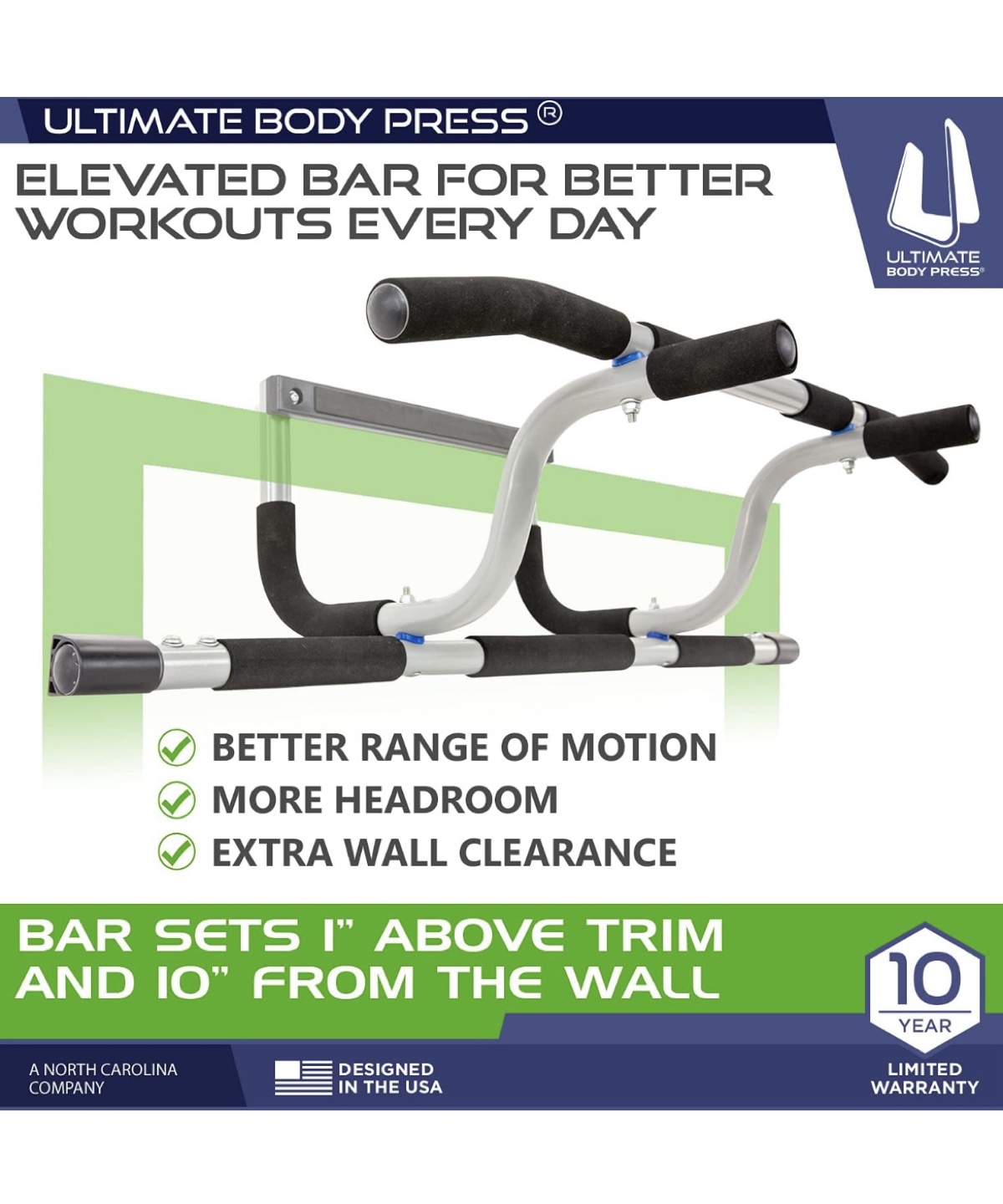 Ultimate Body Press XL Doorway Pull Up Bar - photo 2