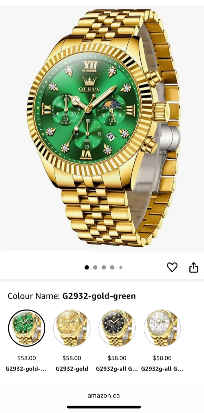 OLEVS Men’s Luxury Watch, Stainless Steel. New in Box. image indicator(7)