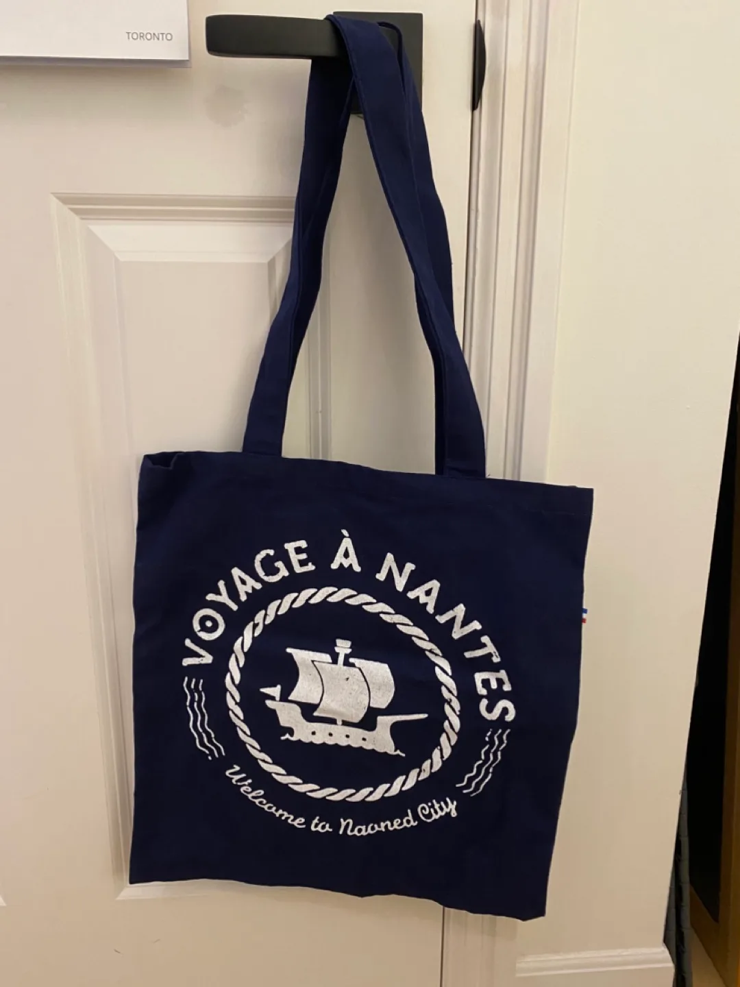 Graphic Navy Tote Bag thumbnail