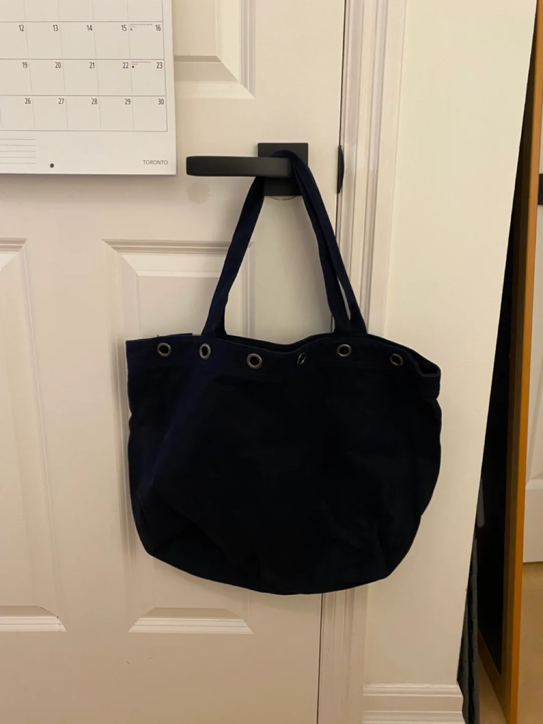 Navy and White Hollister Tote Bag image indicator(2)