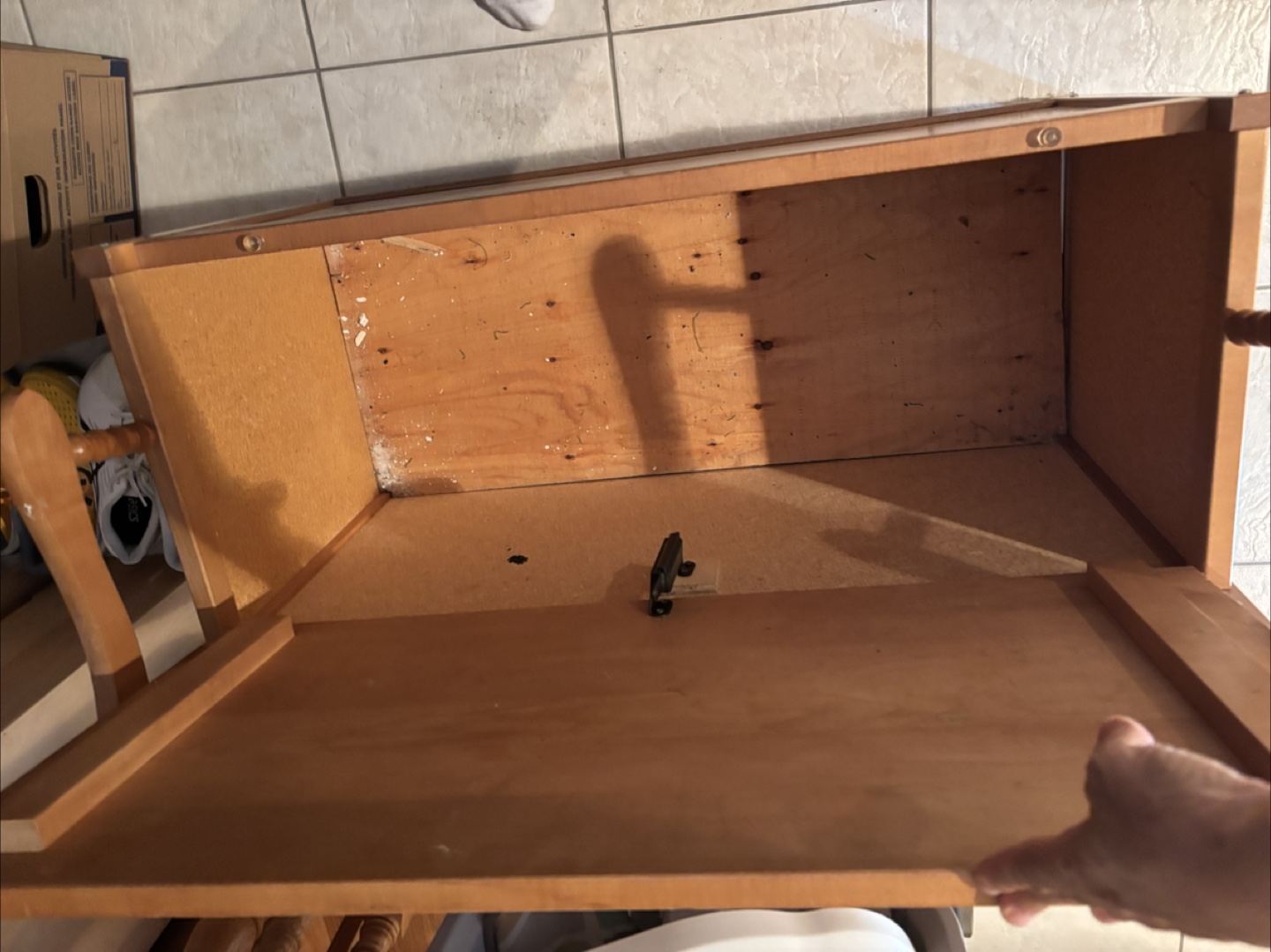 Wooden Storage Bench with Backrest - photo 4