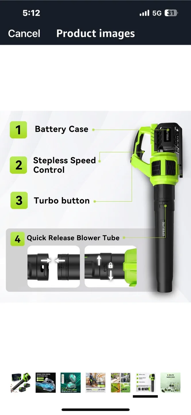 STEELITE 13-Inch combo Mower and Blower image indicator(3)