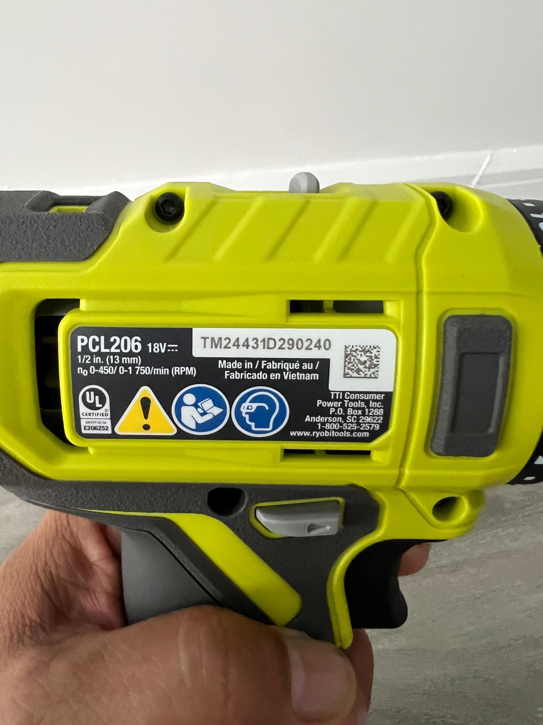 Ryobi PCL206 18V Cordless Drill with Charger - photo 4