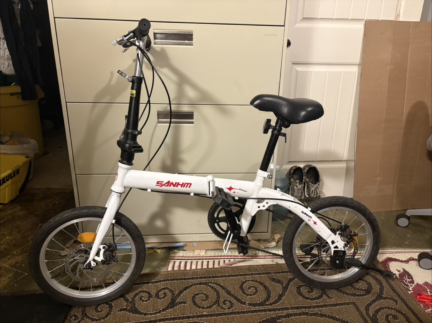 SANHM Folding Bike - White