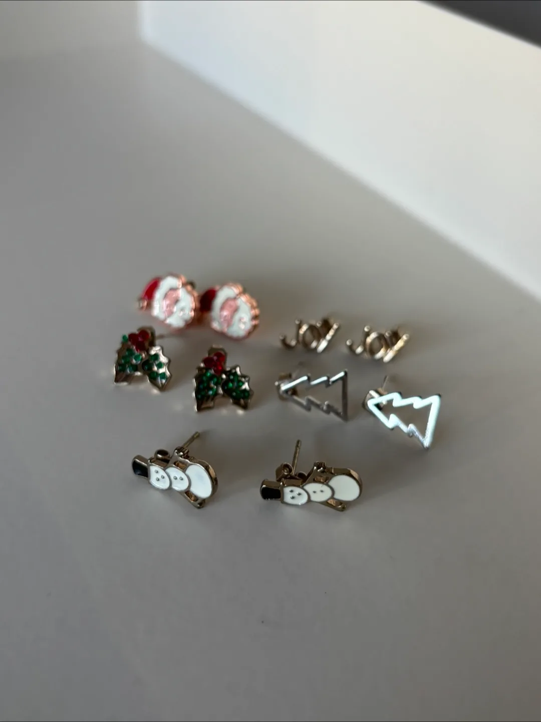 Christmas Theme Stud Earrings - Set of 5 thumbnail