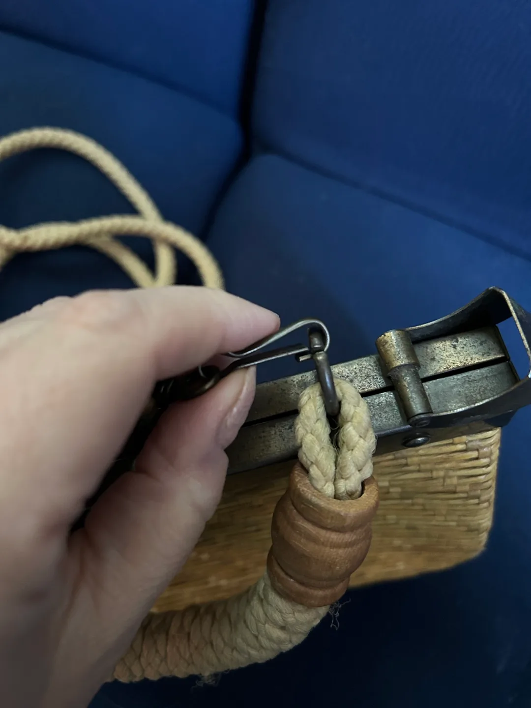 Vintage Straw Handbag Made in Italy image indicator(6)