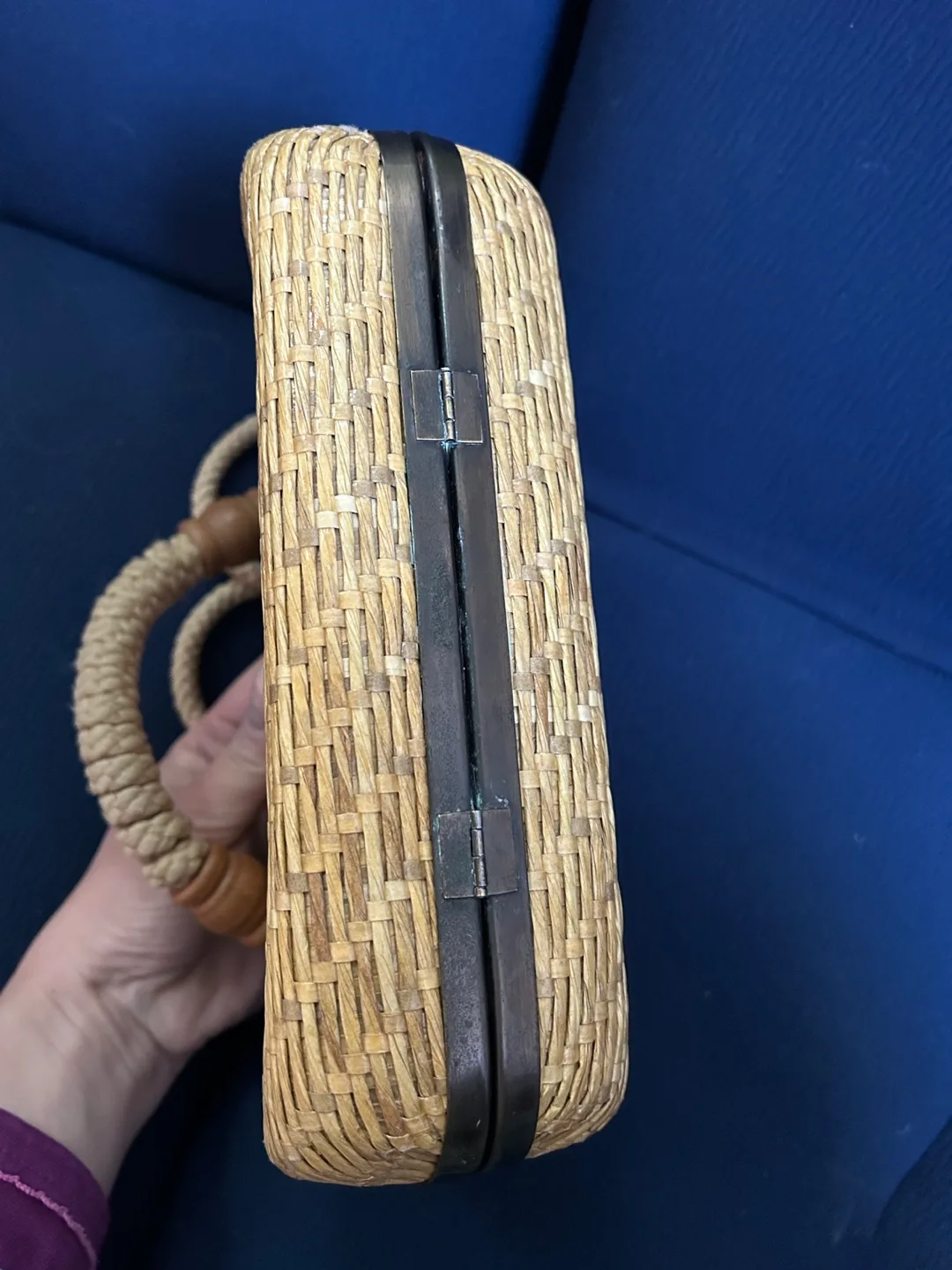 Vintage Straw Handbag Made in Italy image indicator(8)