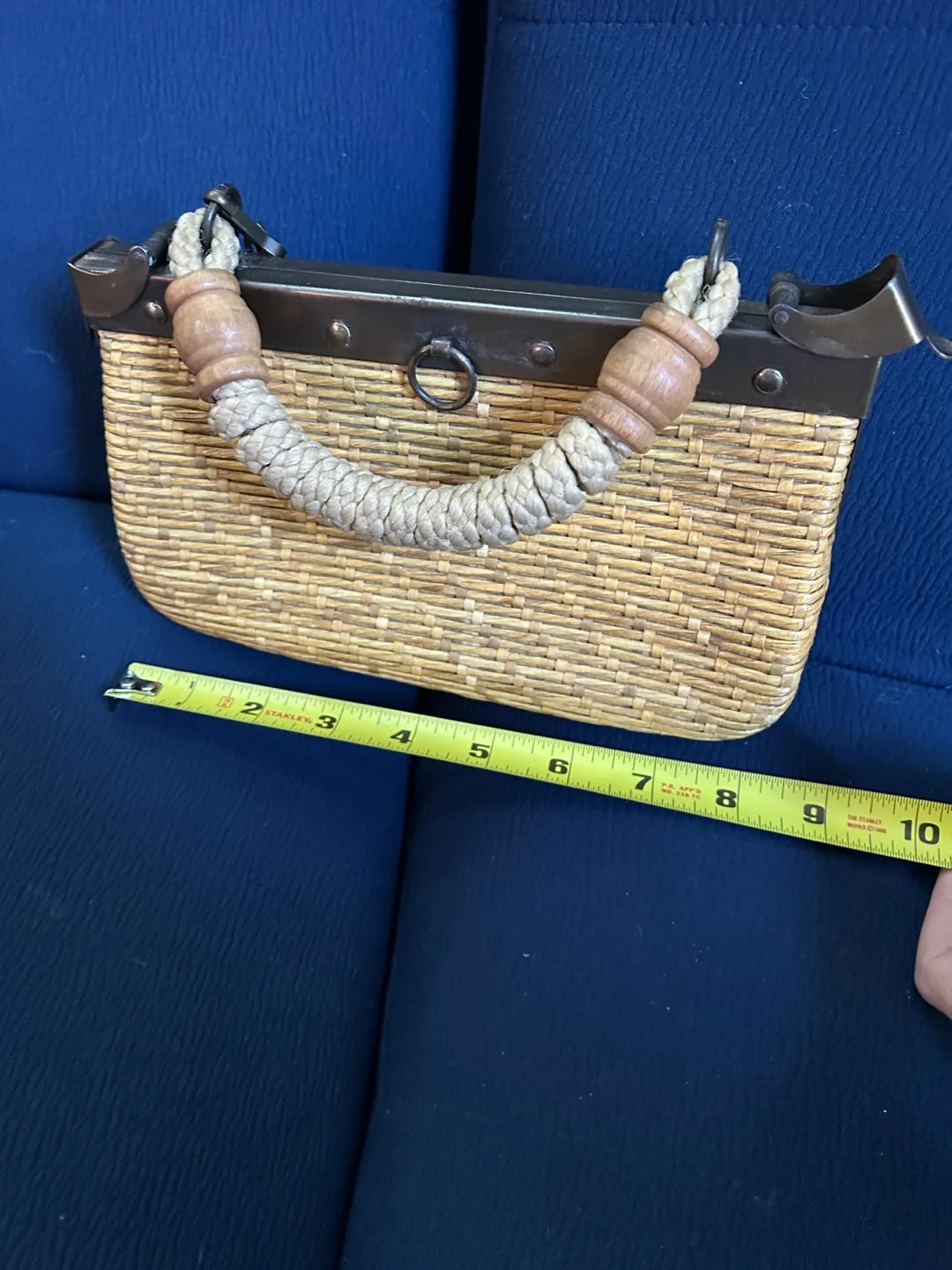 Vintage Straw Handbag Made in Italy image indicator(9)