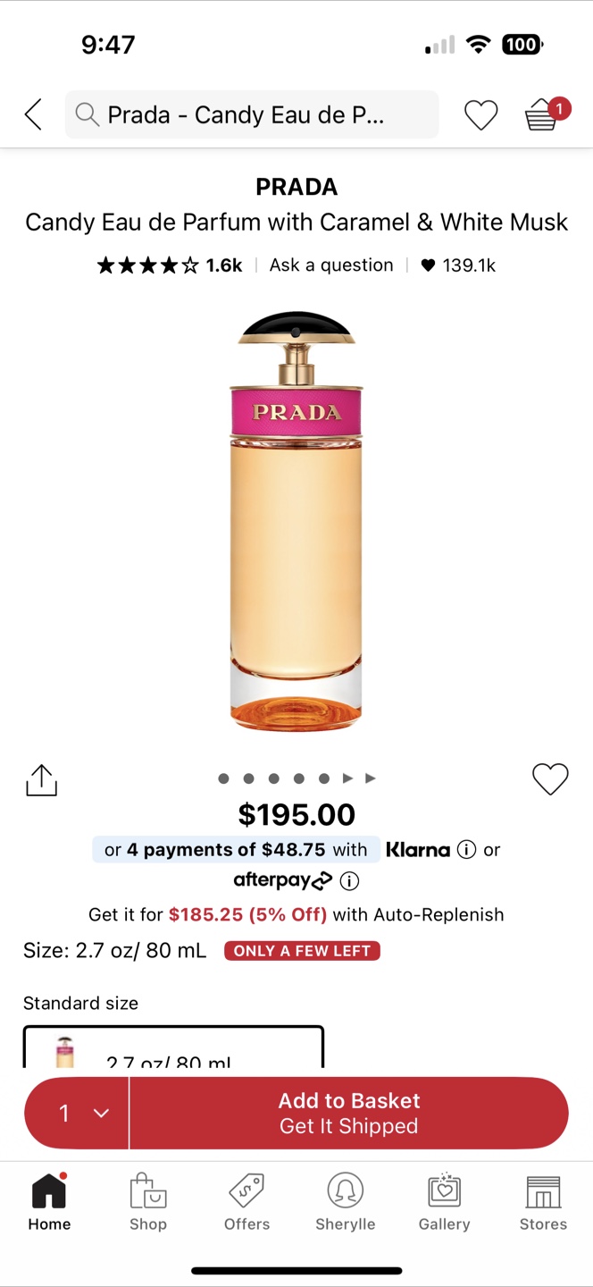 Prada Candy Eau de Parfum 80mL