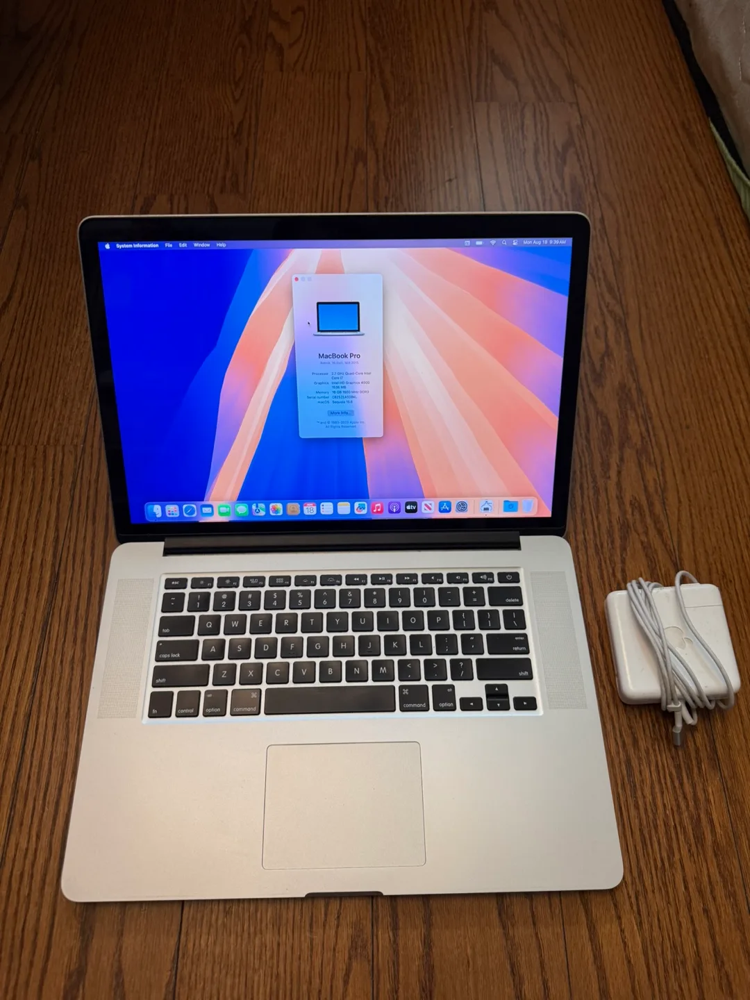 MacBook Pro 15” 2015/16GB RAM/512GB SSD/Fully Functional thumbnail