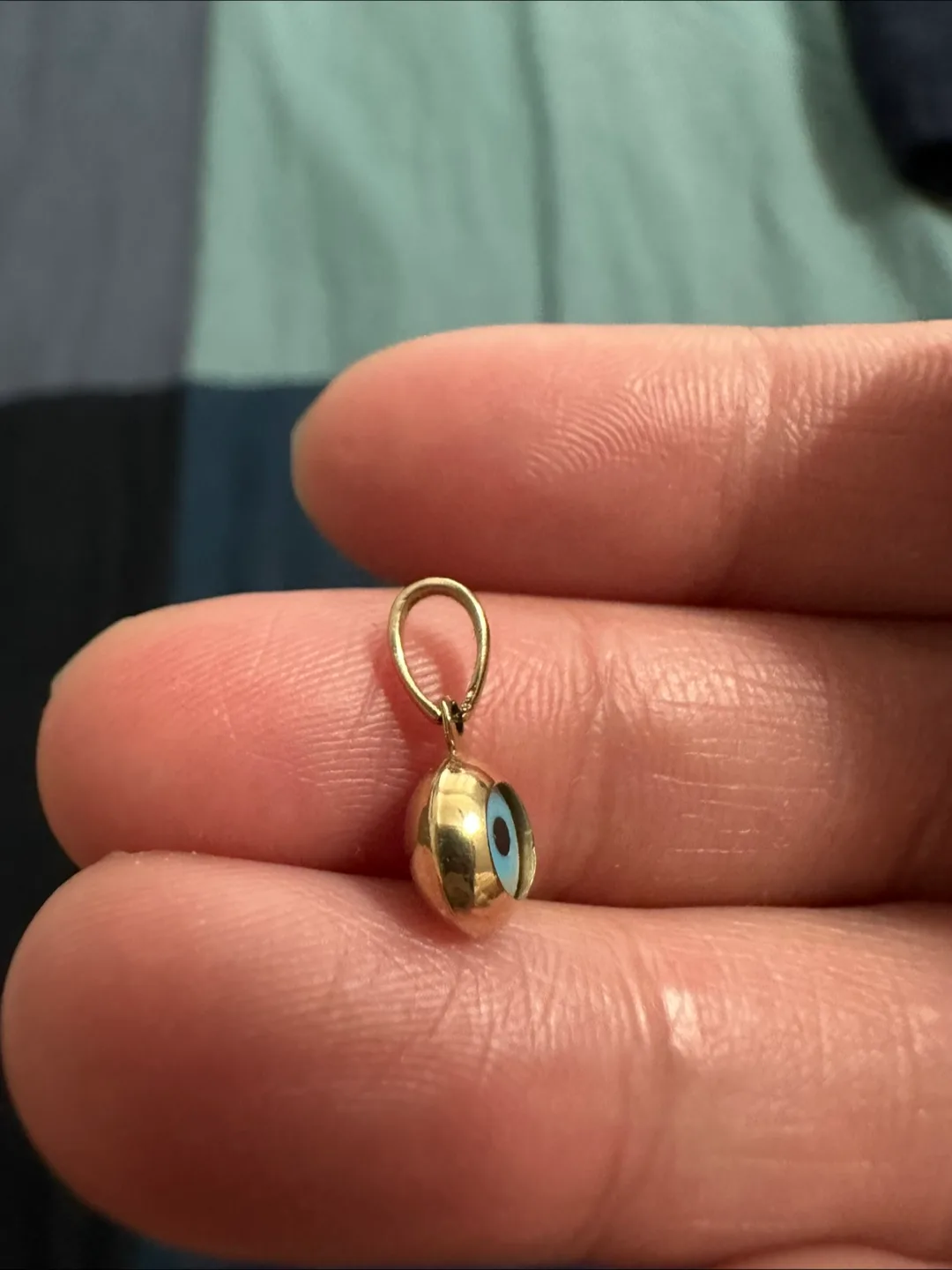 10k Gold Evil Eye Pendant – Wear Your Protection in Style image indicator(2)