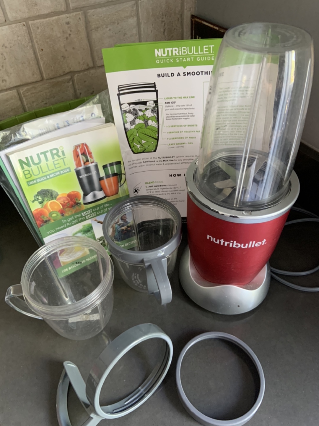 NutriBullet Blender with Accessories working used
