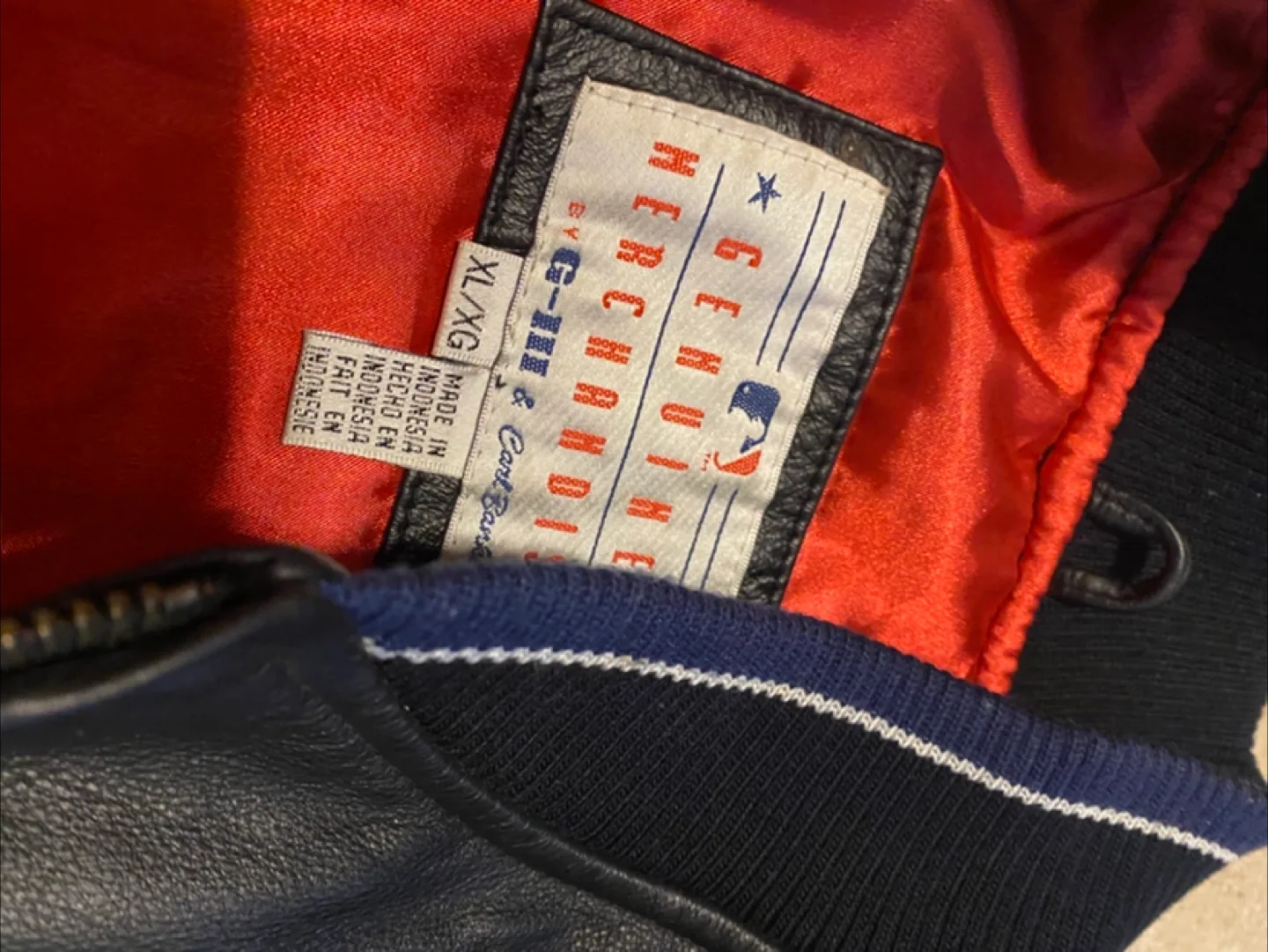 Cleveland Indians MLB Genuine Merchandise XL Leather Jacket image indicator(4)