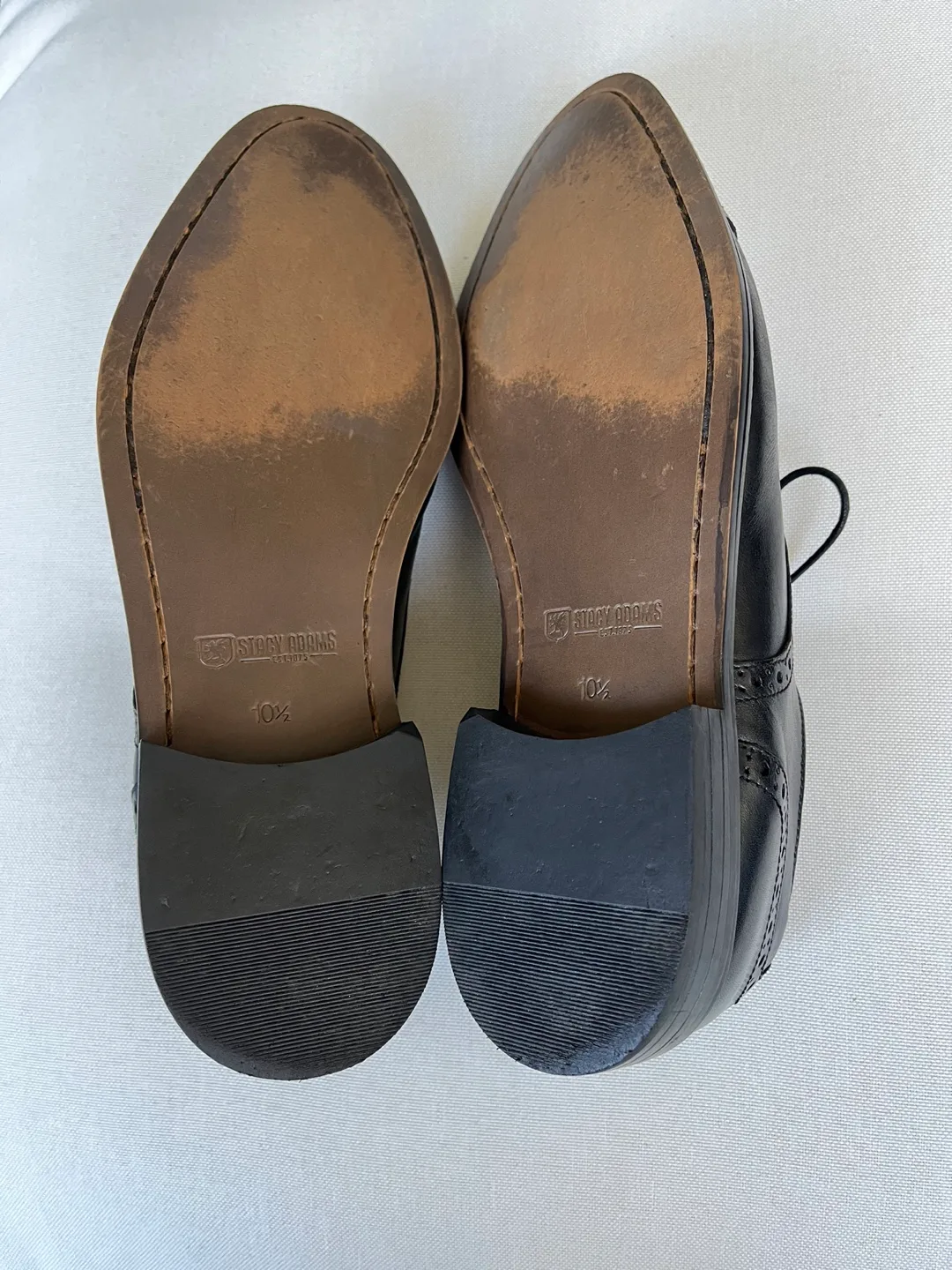 Stacy Adams Black Leather Dress Shoes Men Size 10.5 image indicator(5)