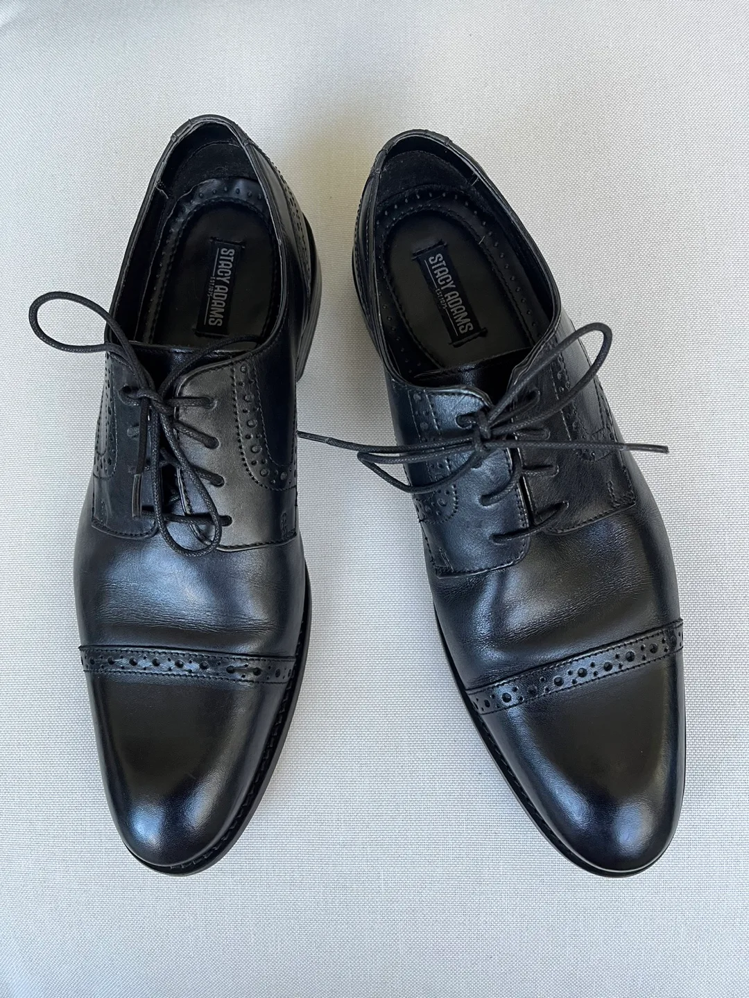 Stacy Adams Black Leather Dress Shoes Men Size 10.5 image indicator(7)