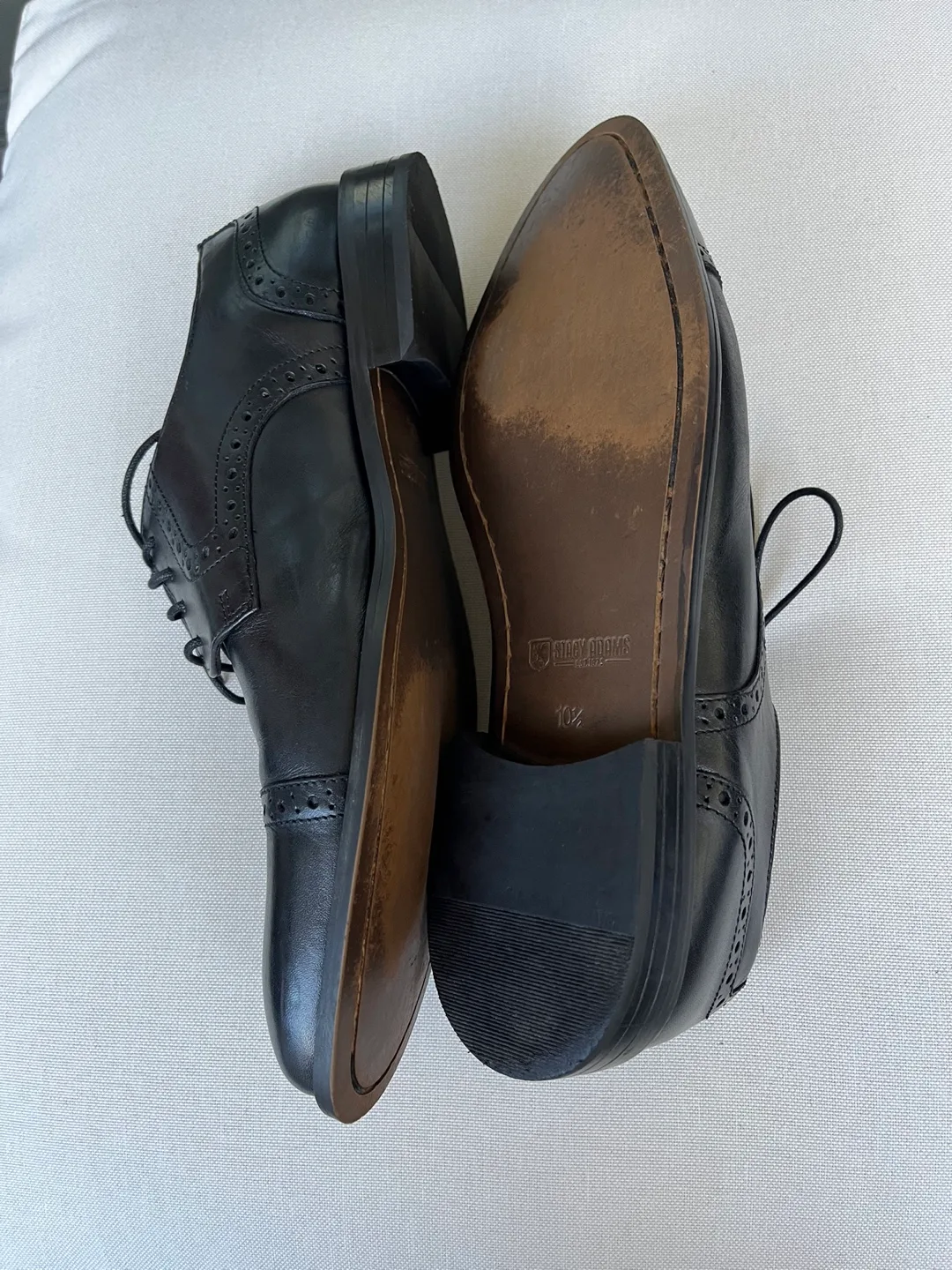 Stacy Adams Black Leather Dress Shoes Men Size 10.5 image indicator(8)