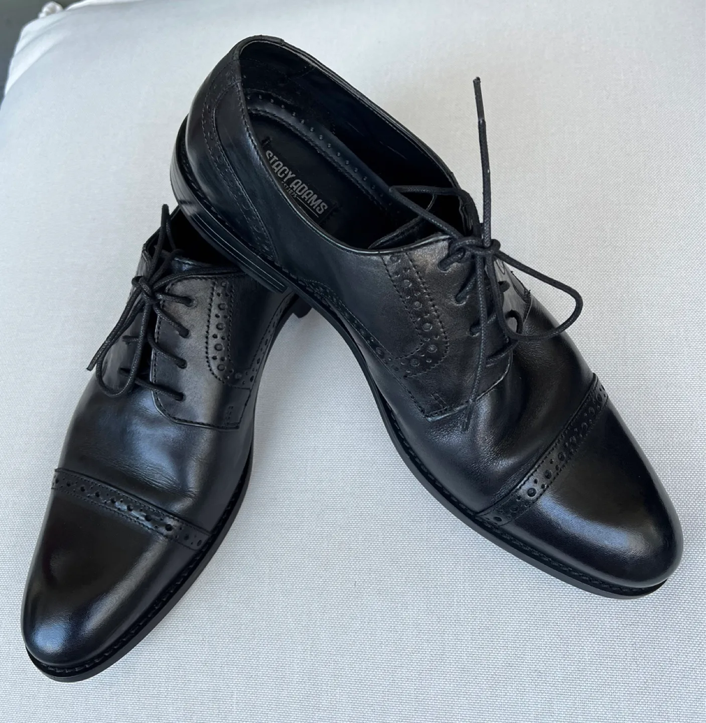 Stacy Adams Black Leather Dress Shoes Men Size 10.5 image indicator(4)