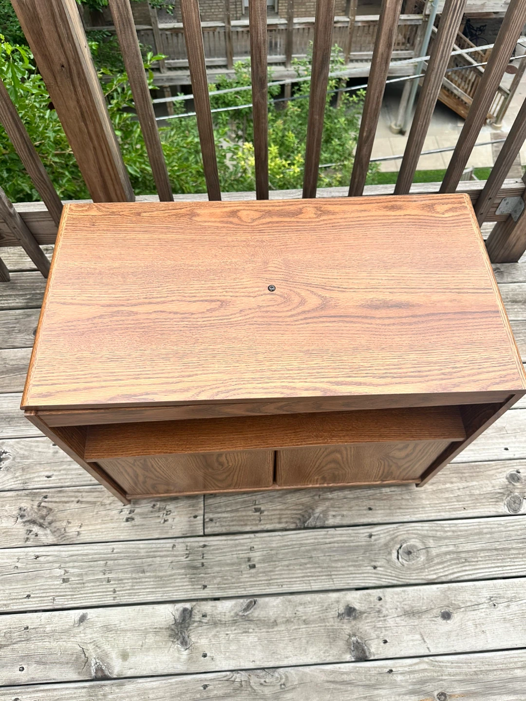 Wooden TV Stand with Storage - photo 2