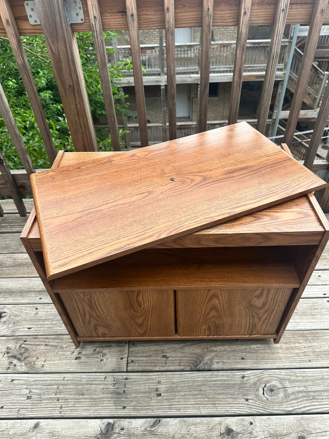 Wooden TV Stand with Storage - photo 3