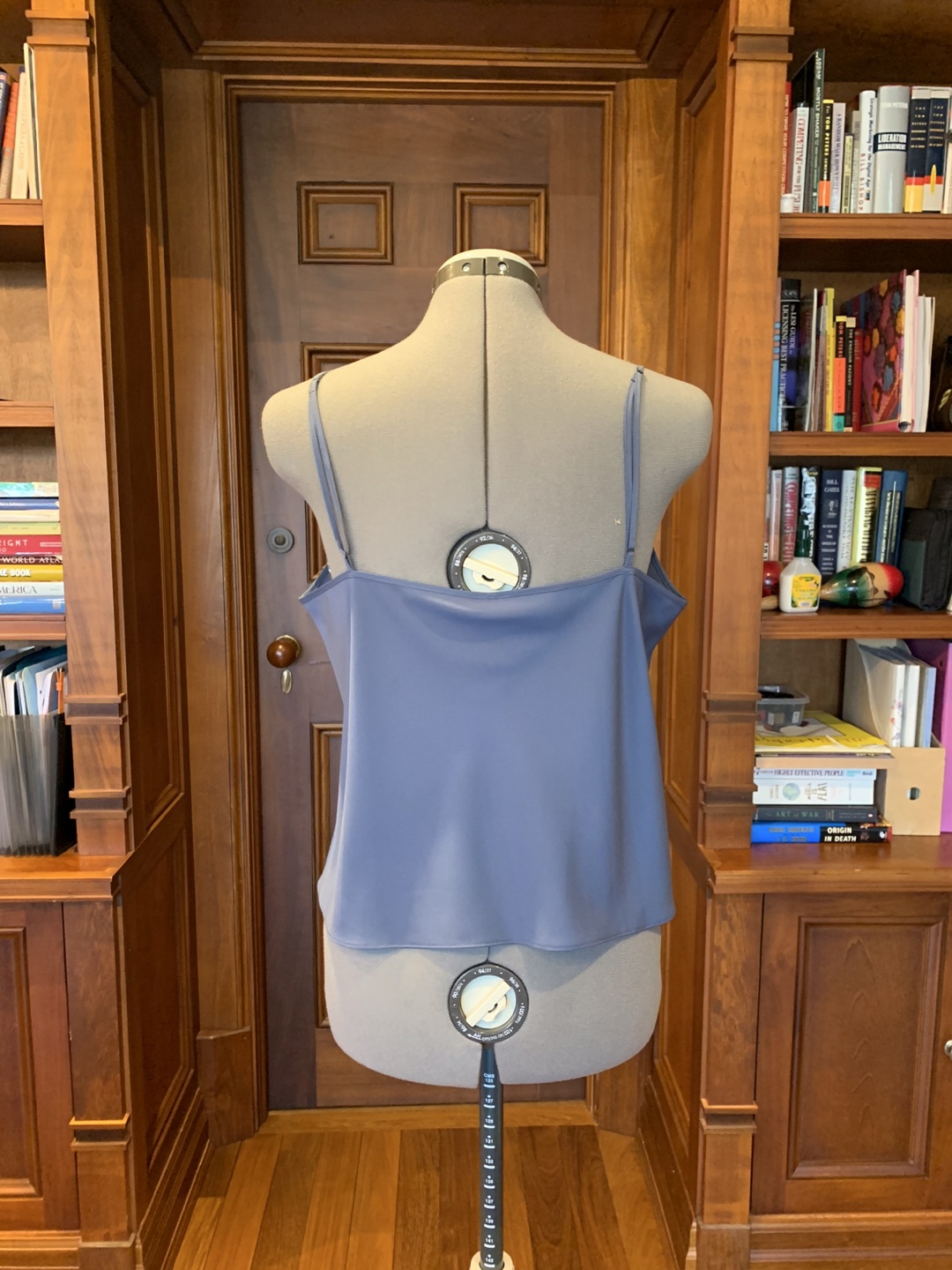 Blue Sheer Long Sleeve Blouse with Tank Top - photo 3