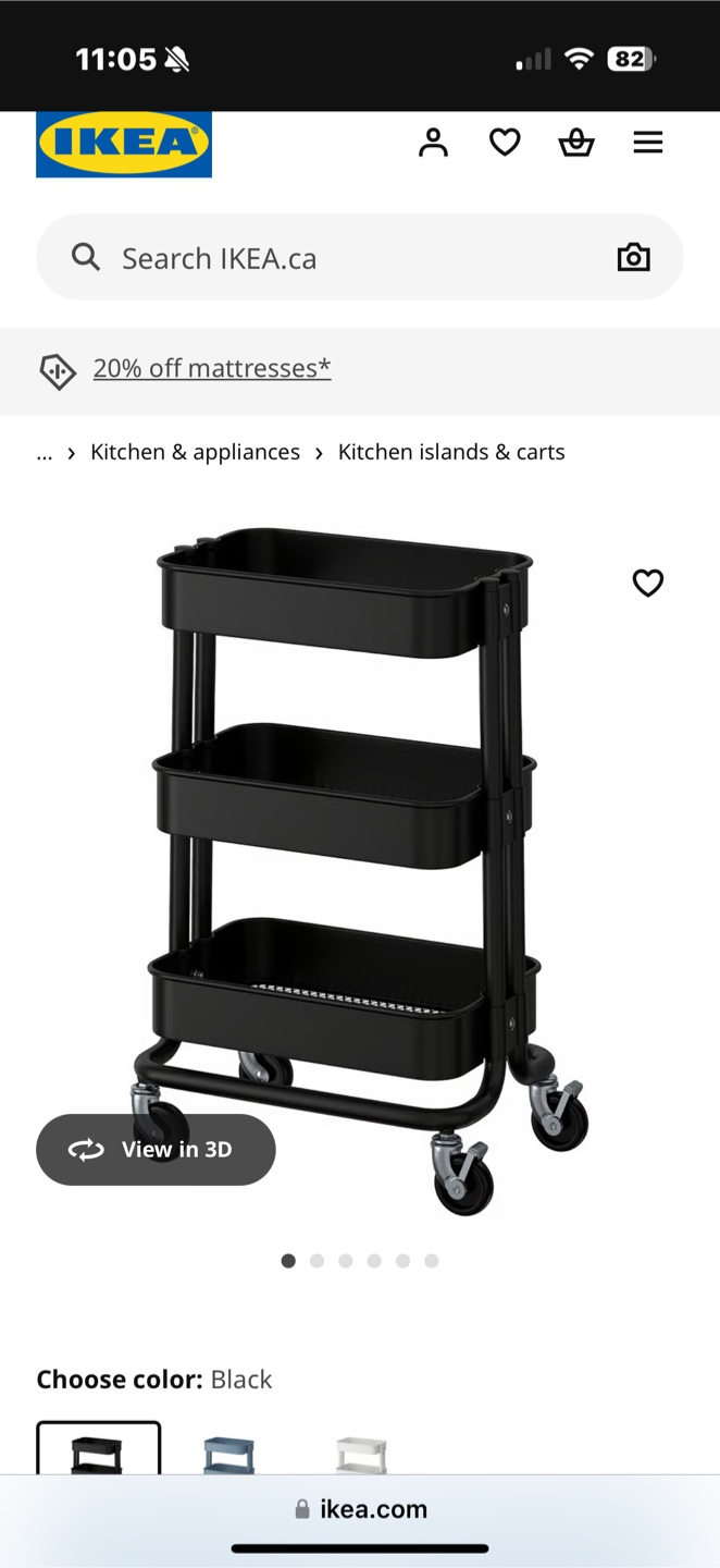 IKEA Raskog Utility Cart - Black