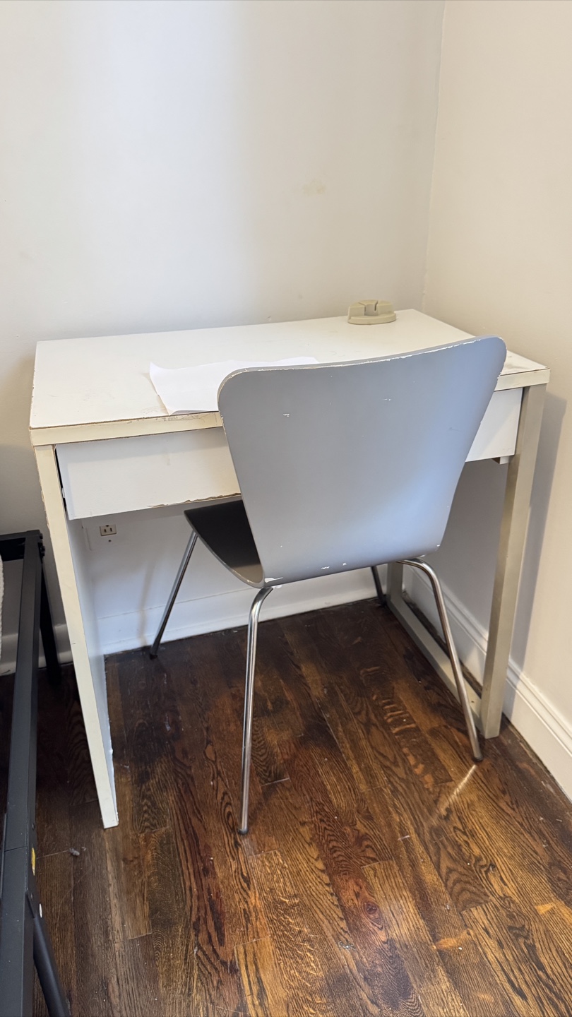 Ikea white Desk and Chair Set