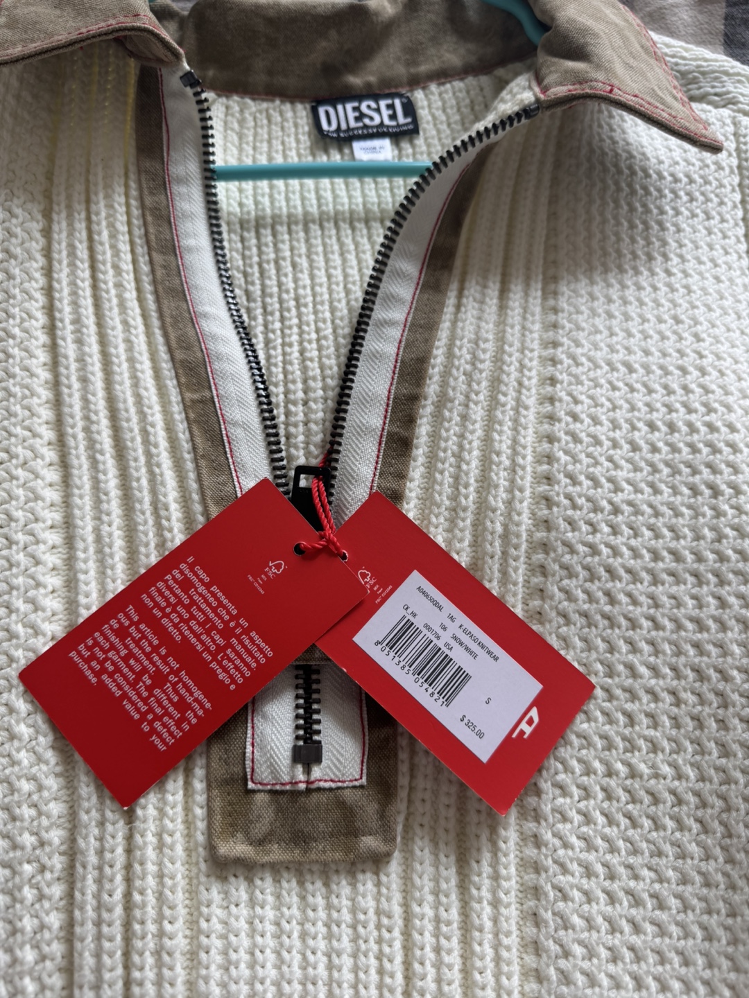 Diesel K-ESPADAS Knitwear Sweater - Cream, Size S